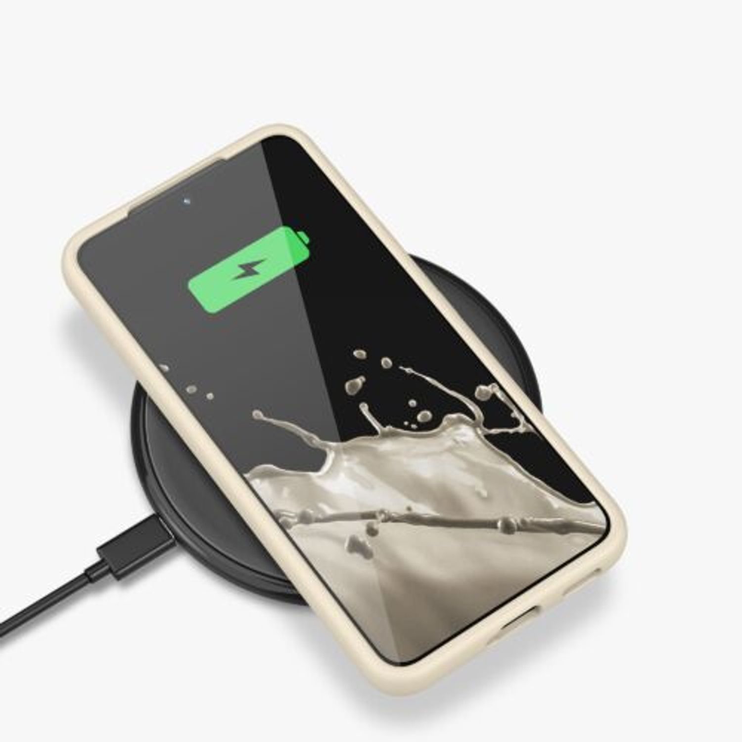 Husa Kwmobile pentru Samsung Galaxy S22, Silicon, Crem, 56756.210 fotografia produsului View 10 L