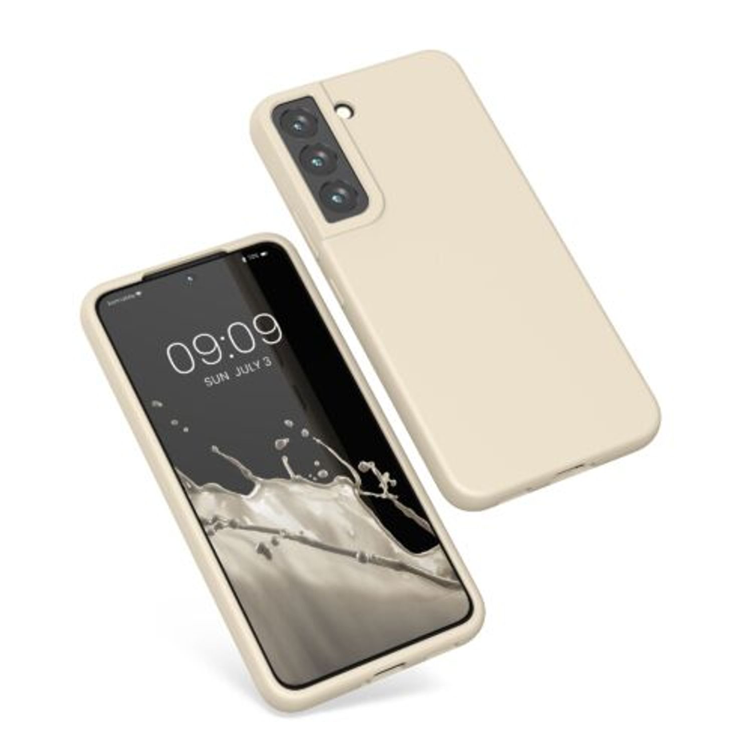 Husa Kwmobile pentru Samsung Galaxy S22, Silicon, Crem, 56756.210 fotografia produsului