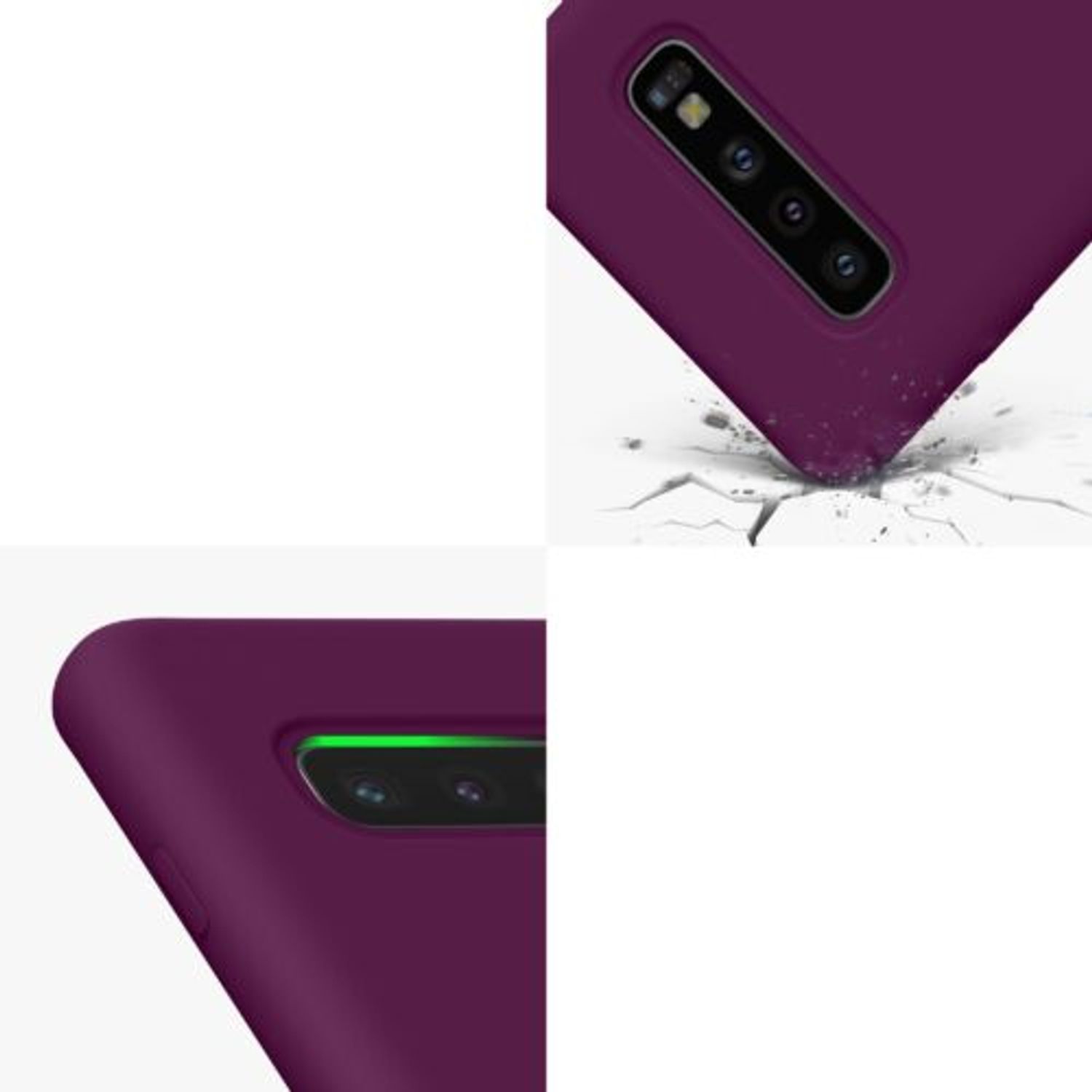 Husa Kwmobile pentru Samsung Galaxy S10, Silicon, Violet, 47732.187 fotografia produsului View 3 L