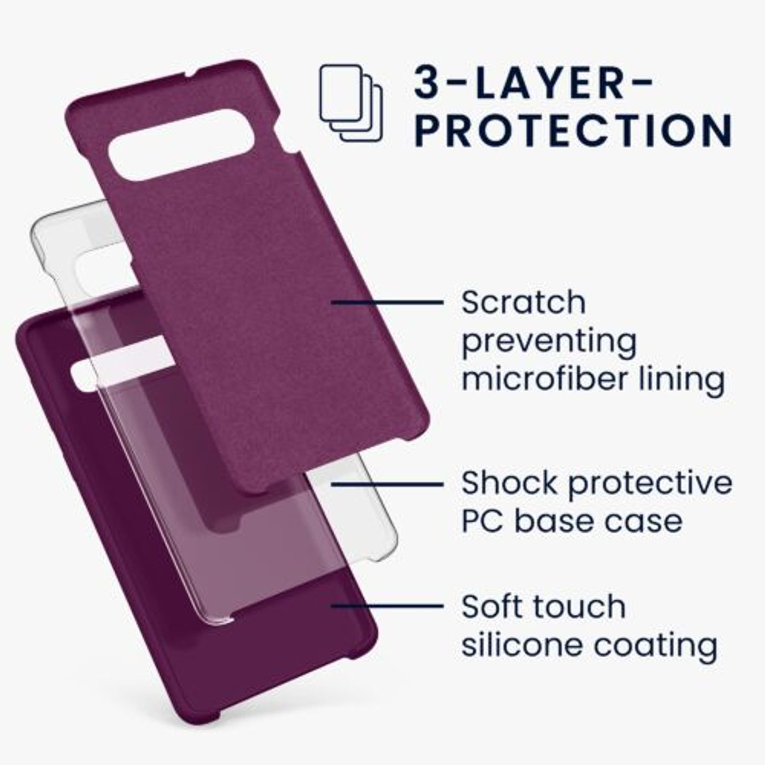 Husa Kwmobile pentru Samsung Galaxy S10, Silicon, Violet, 47732.187 fotografia produsului View 8 L