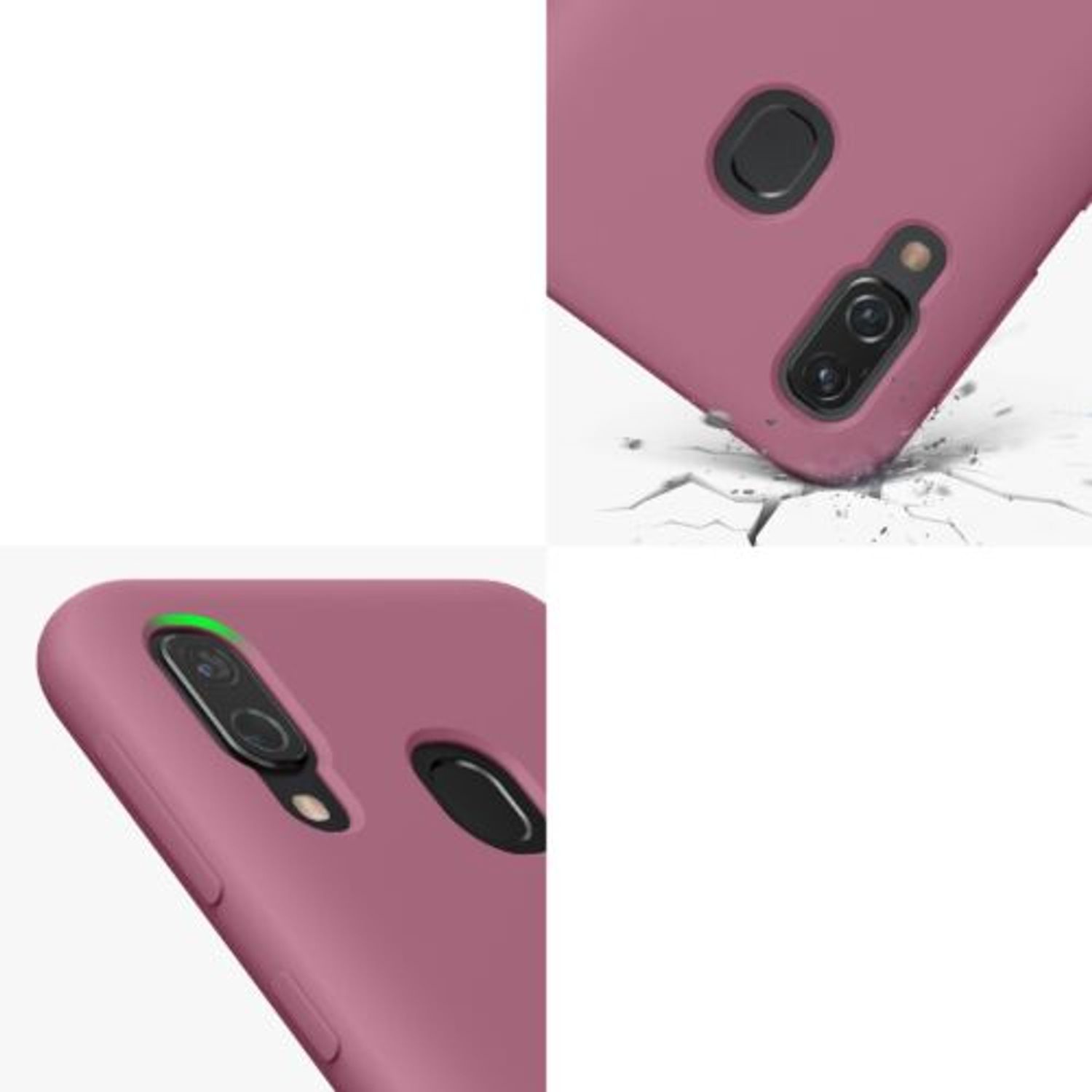 Husa Kwmobile pentru Samsung Galaxy A40, Silicon, Violet, 49091.167 fotografia produsului View 7 L