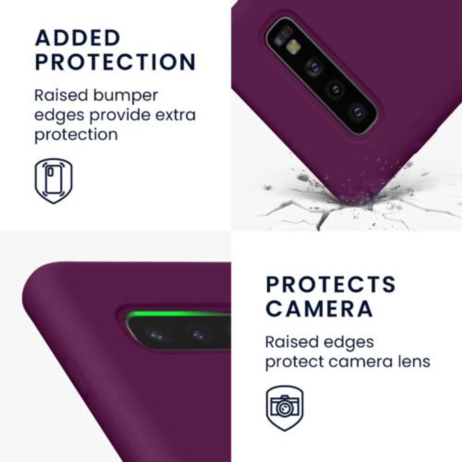 Husa Kwmobile pentru Samsung Galaxy S10, Silicon, Violet, 47732.187 fotografia produsului View 10 L