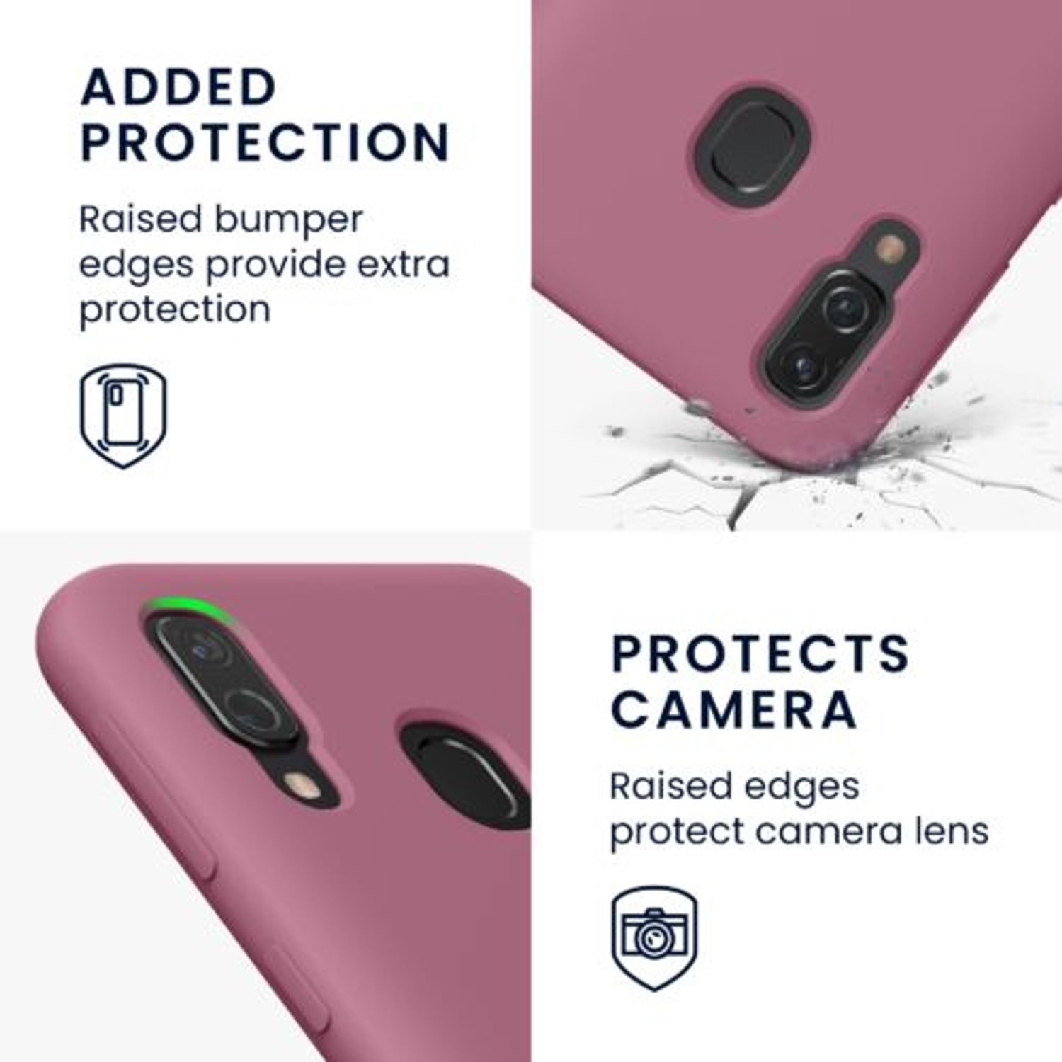 Husa Kwmobile pentru Samsung Galaxy A40, Silicon, Violet, 49091.167 fotografia produsului View 3 L