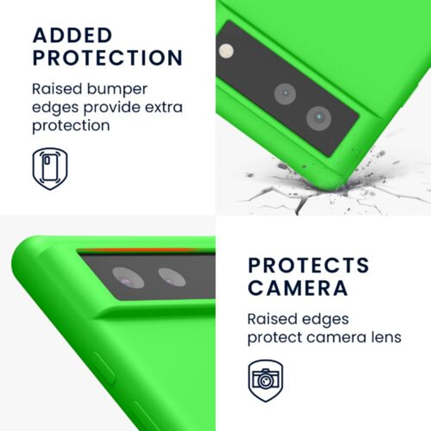Husa Kwmobile pentru Google Pixel 6, Silicon, Verde, 55480.159 fotografia produsului View 3 L