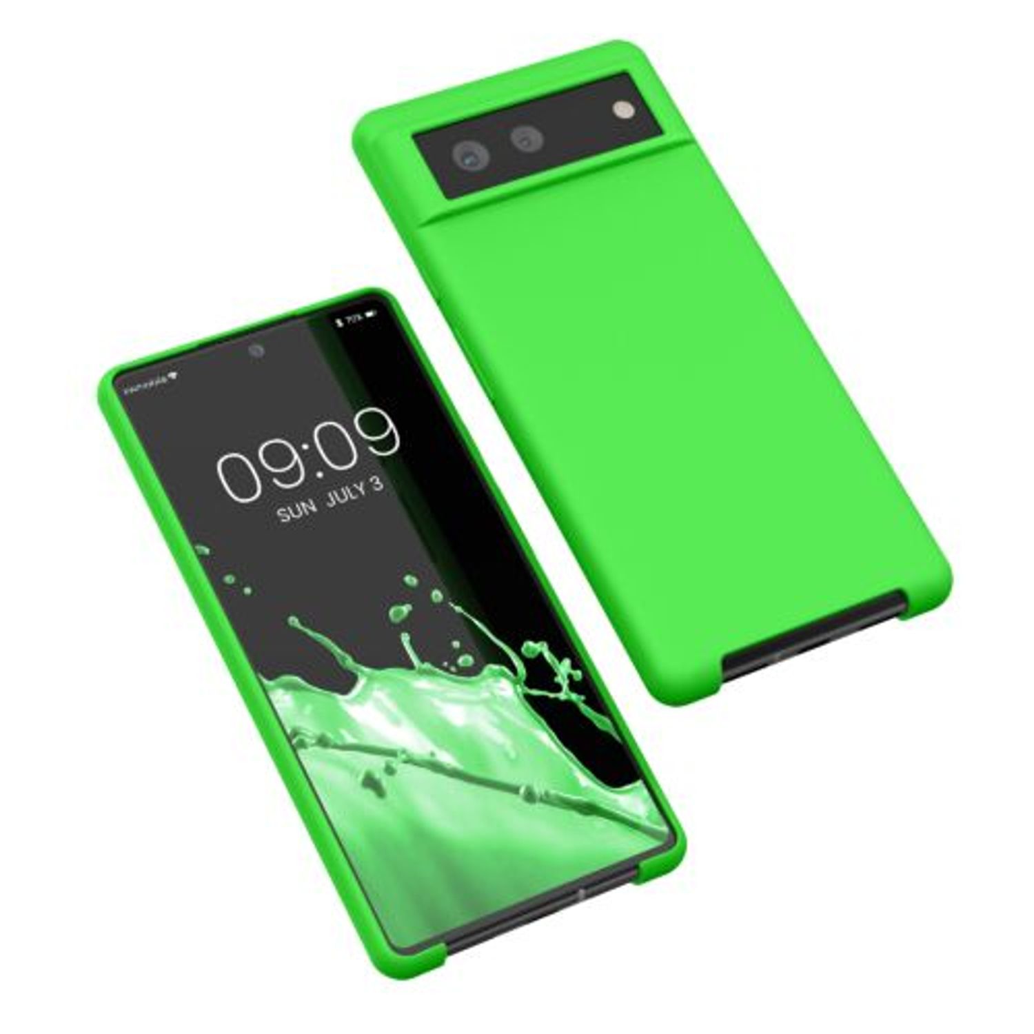 Husa Kwmobile pentru Google Pixel 6, Silicon, Verde, 55480.159 fotografia produsului