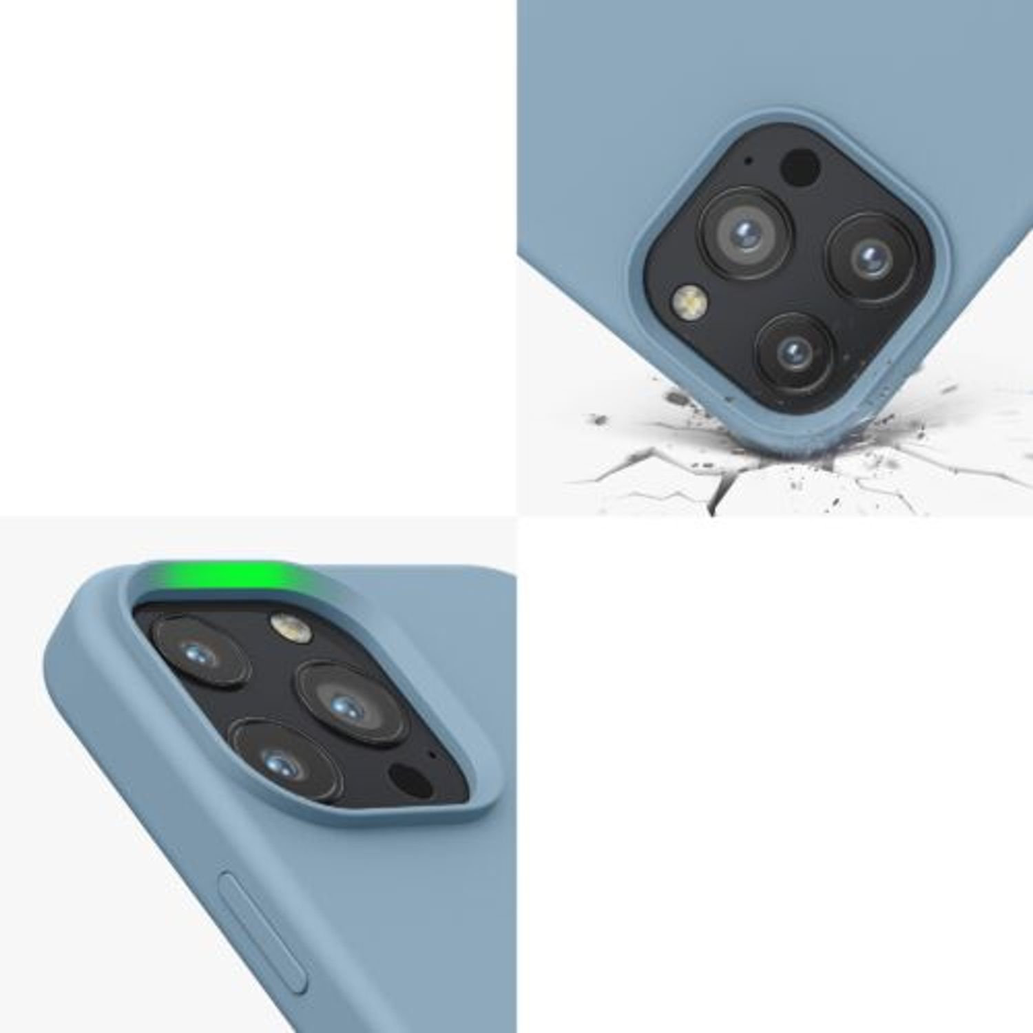 Husa Kwmobile pentru Apple iPhone 13 Pro Max, Silicon, Verde, 55881.206 fotografia produsului View 8 L