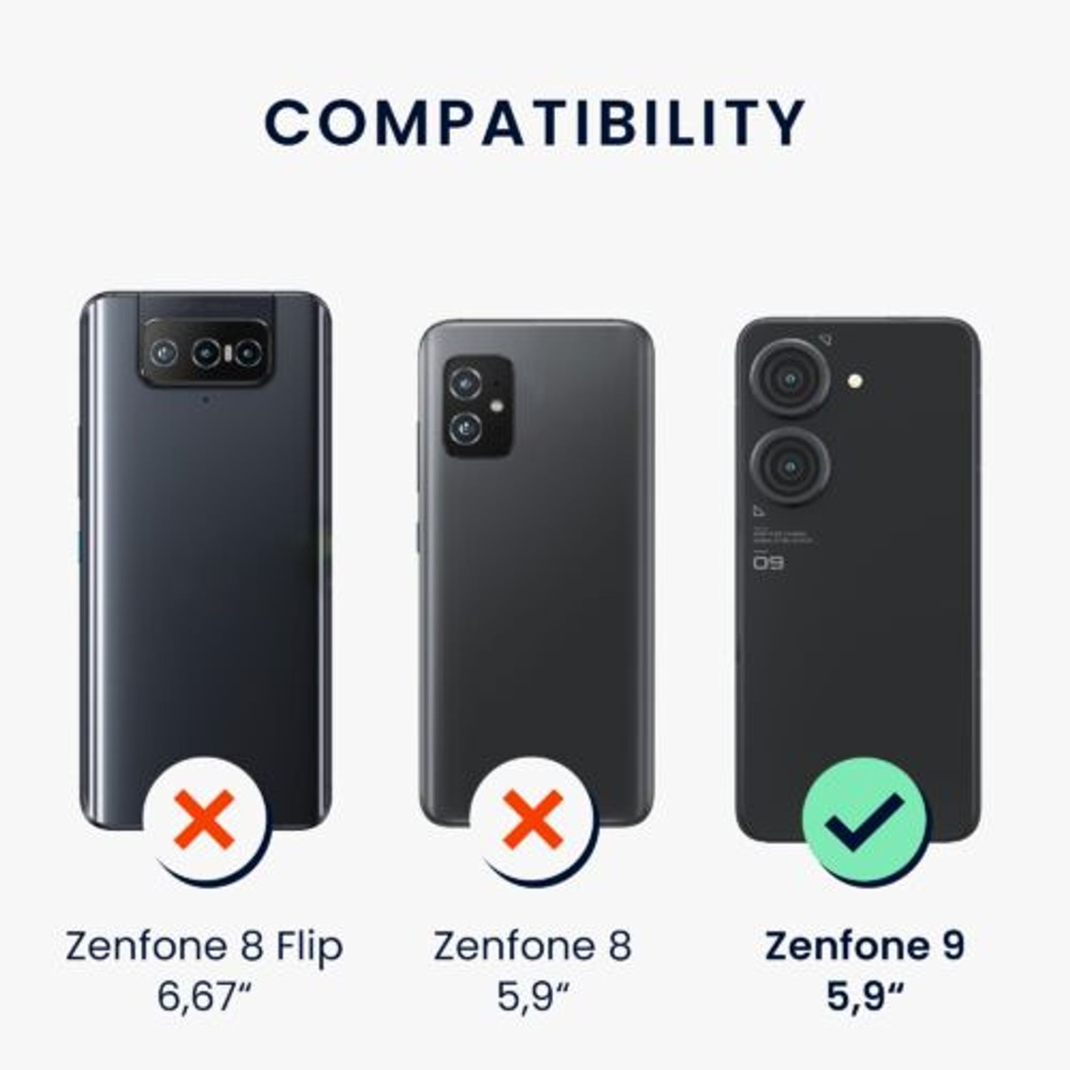 Husa Kwmobile pentru Asus Zenfone 9, Silicon, Verde, 59449.78 fotografia produsului View 5 L