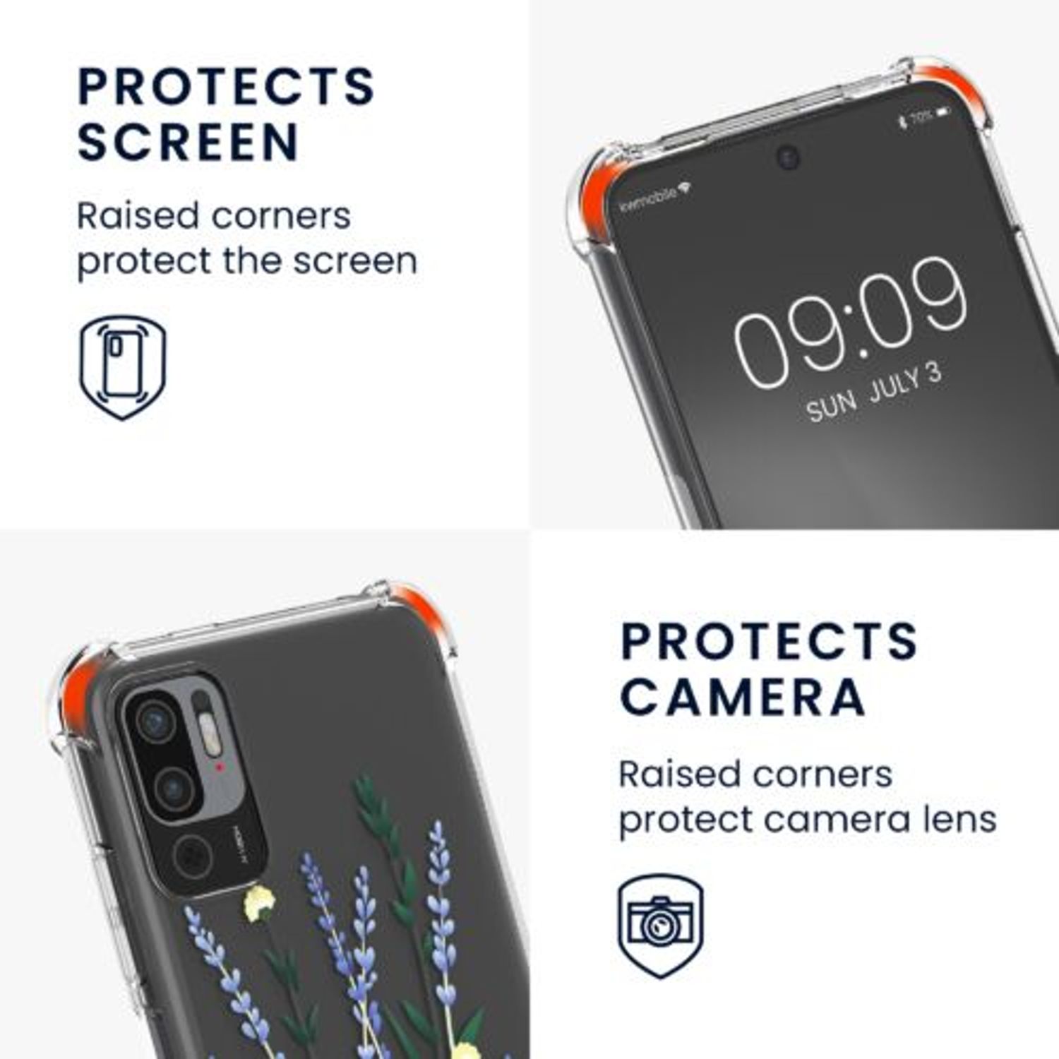 Husa Kwmobile pentru Xiaomi Redmi Note 10 5G, Silicon, Multicolor, 57819.04 fotografia produsului View 3 L