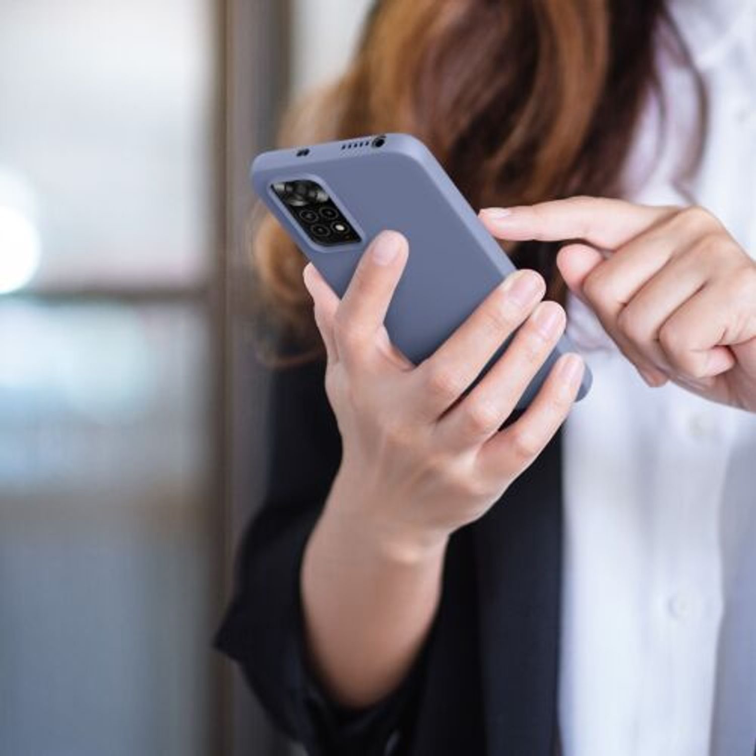 Husa Kwmobile pentru Xiaomi Redmi Note 11/Redmi Note 11s, Silicon, Albastru, 57368.12 fotografia produsului View 8 L