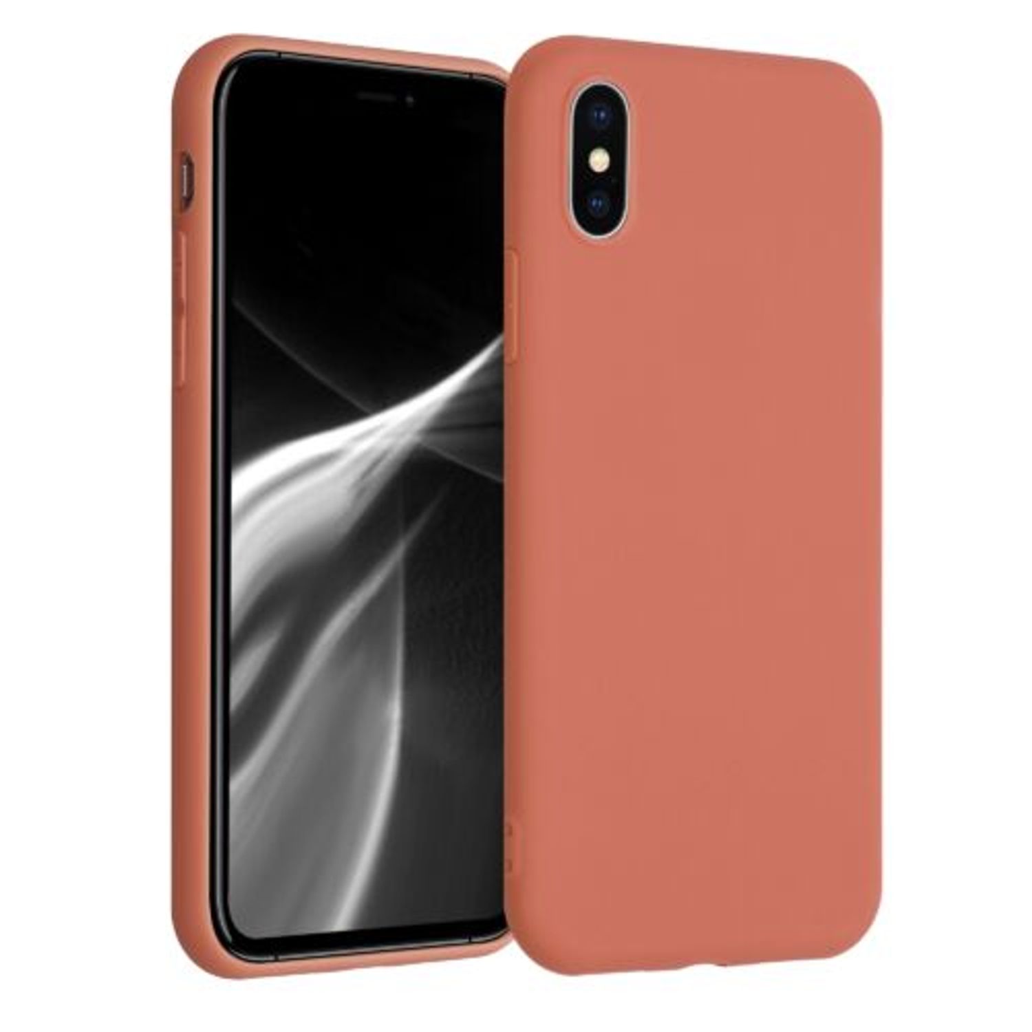 Husa pentru Apple iPhone X/iPhone XS, Silicon, Portocaliu, 42492.215 fotografia produsului