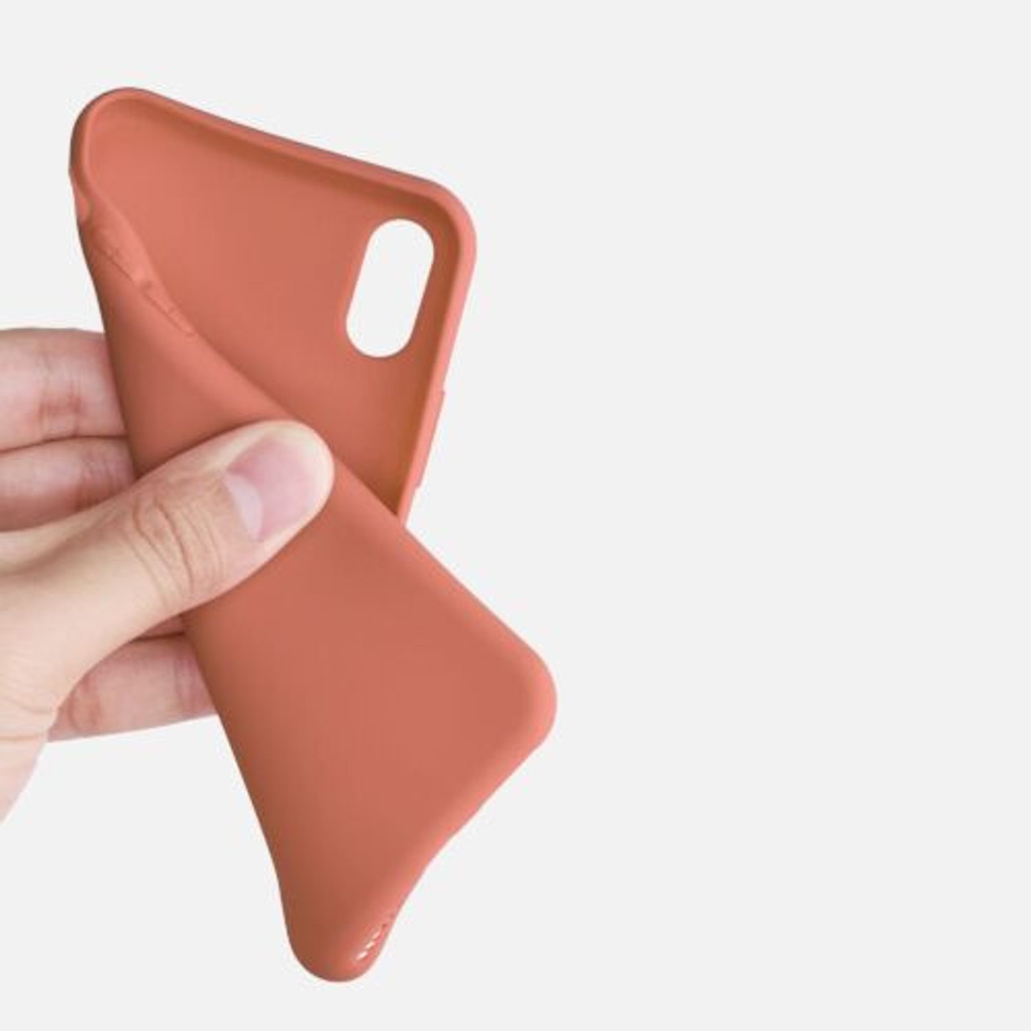 Husa pentru Apple iPhone X/iPhone XS, Silicon, Portocaliu, 42492.215 fotografia produsului View 7 L