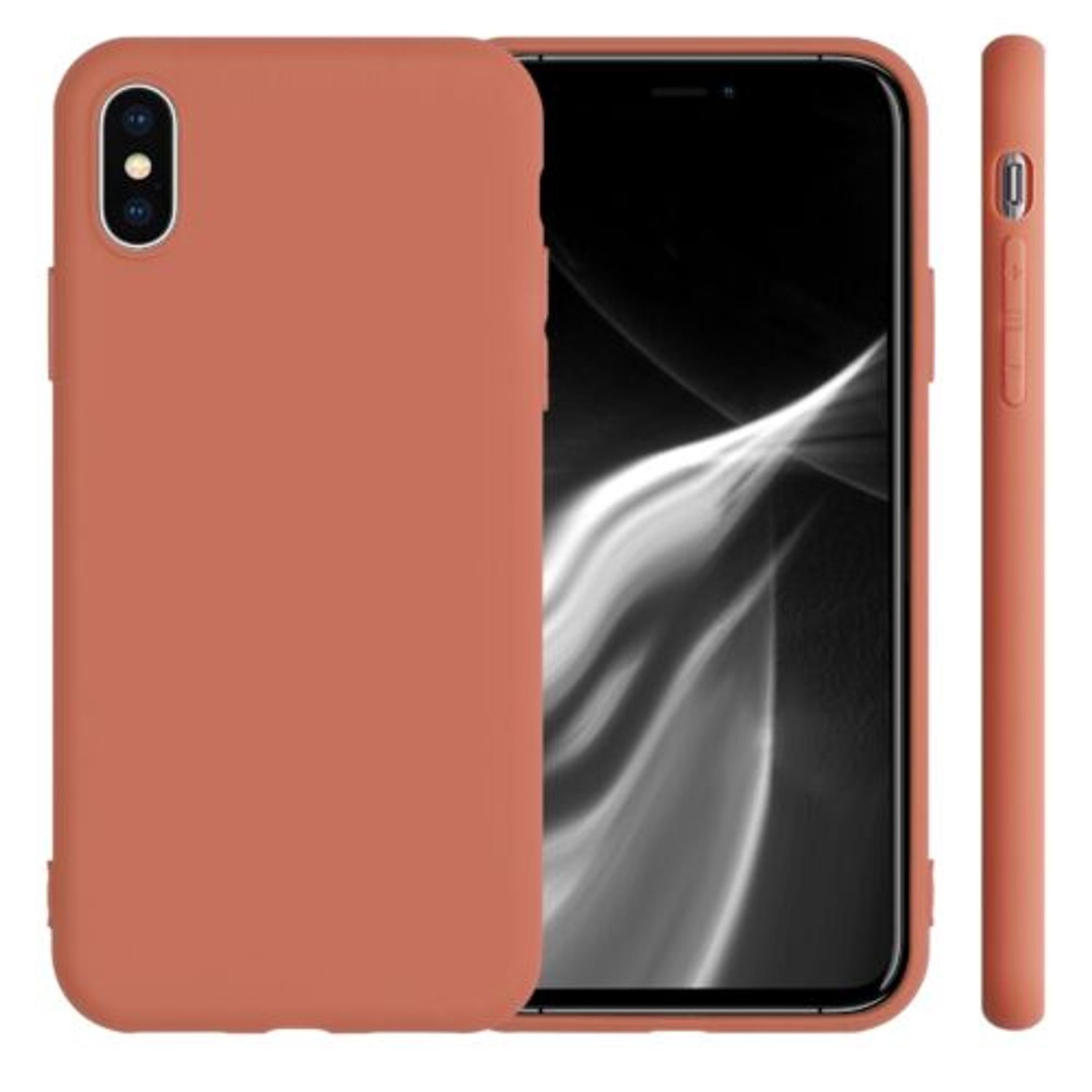 Husa pentru Apple iPhone X/iPhone XS, Silicon, Portocaliu, 42492.215 fotografia produsului View 2 L