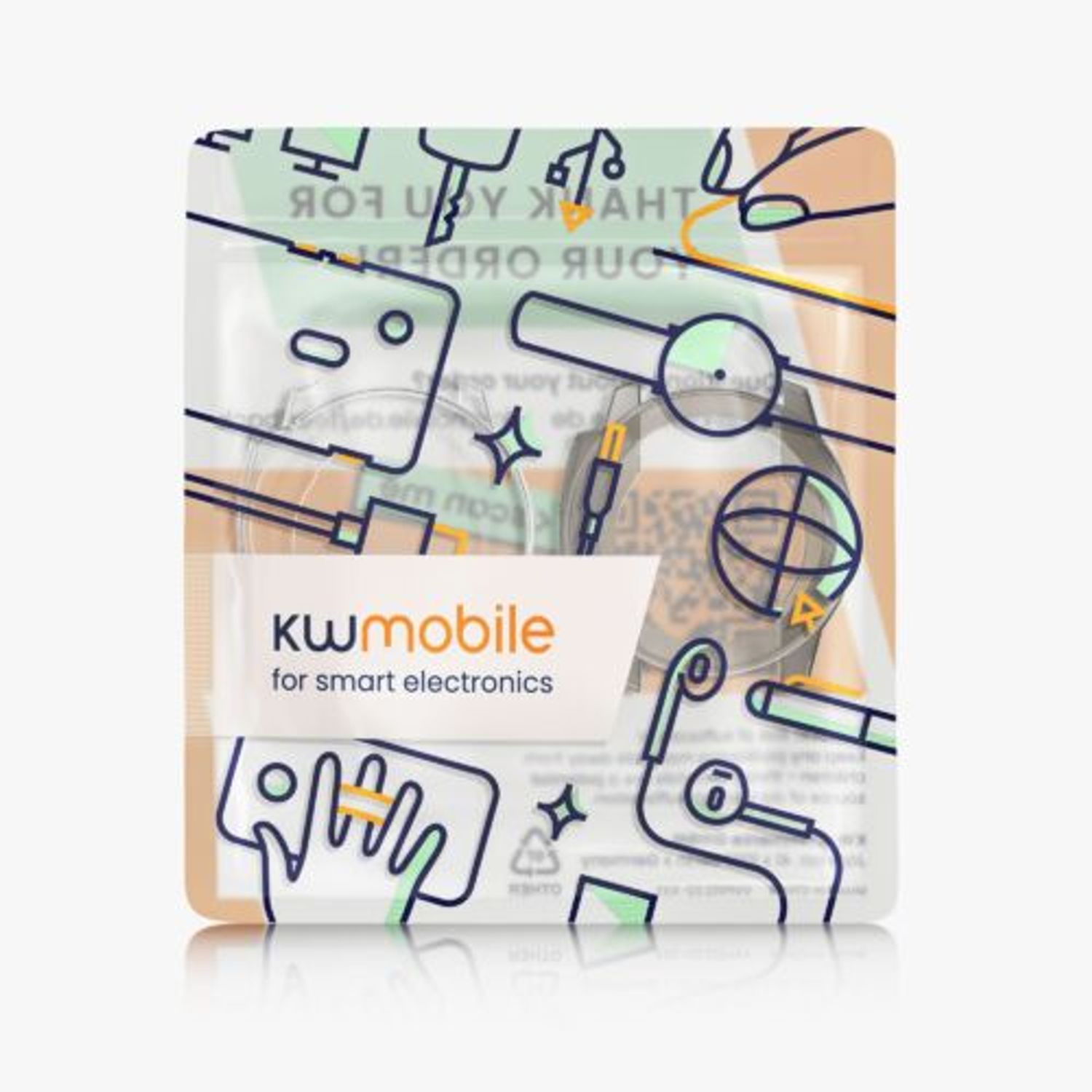 Set 2 huse pentru Garmin Instinct 2, Kwmobile, Negru/Transparent, Silicon, 58348.02 fotografia produsului View 6 L