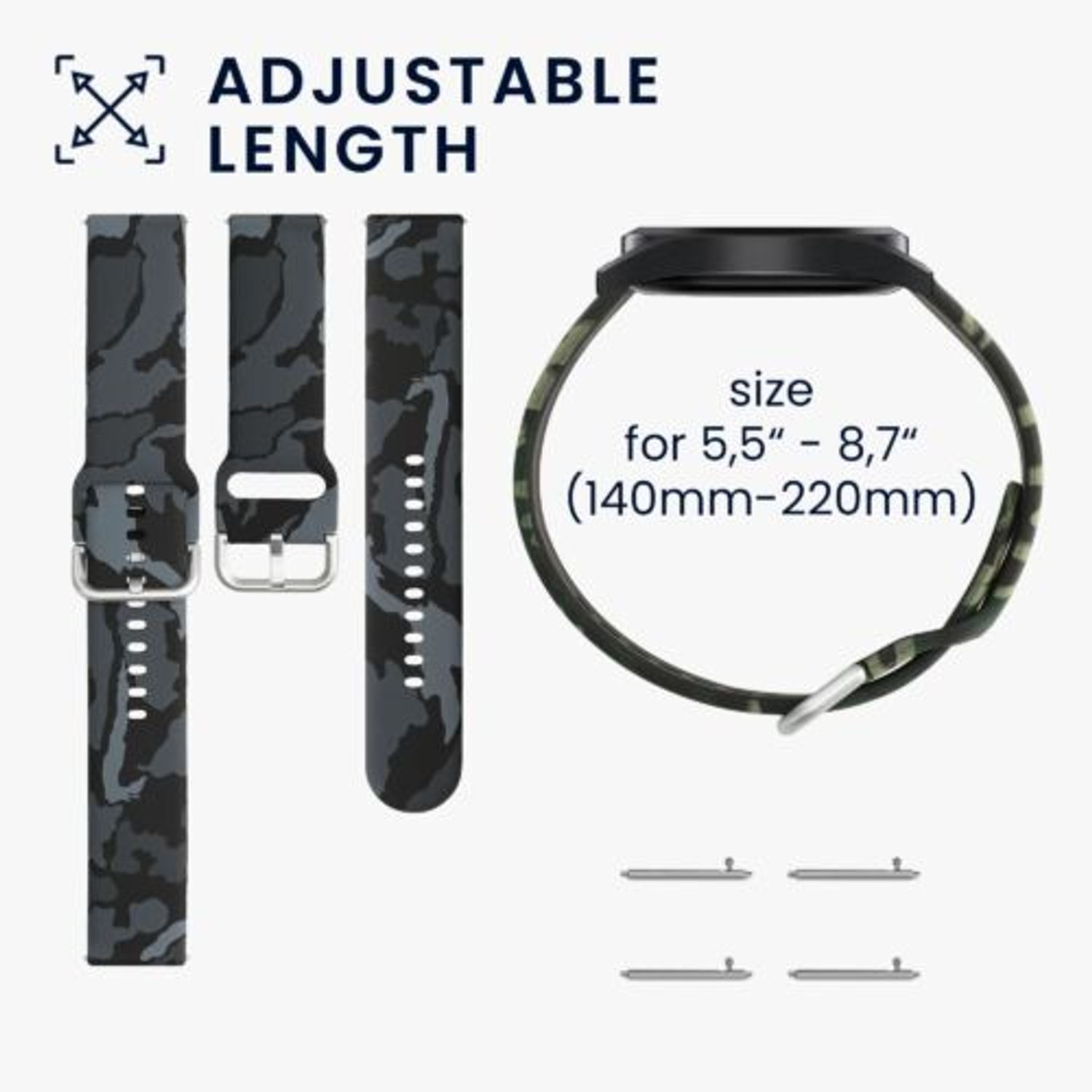 Curea pentru OnePlus Watch, Kwmobile, Multicolor, Silicon, 58879.01 fotografia produsului View 7 L