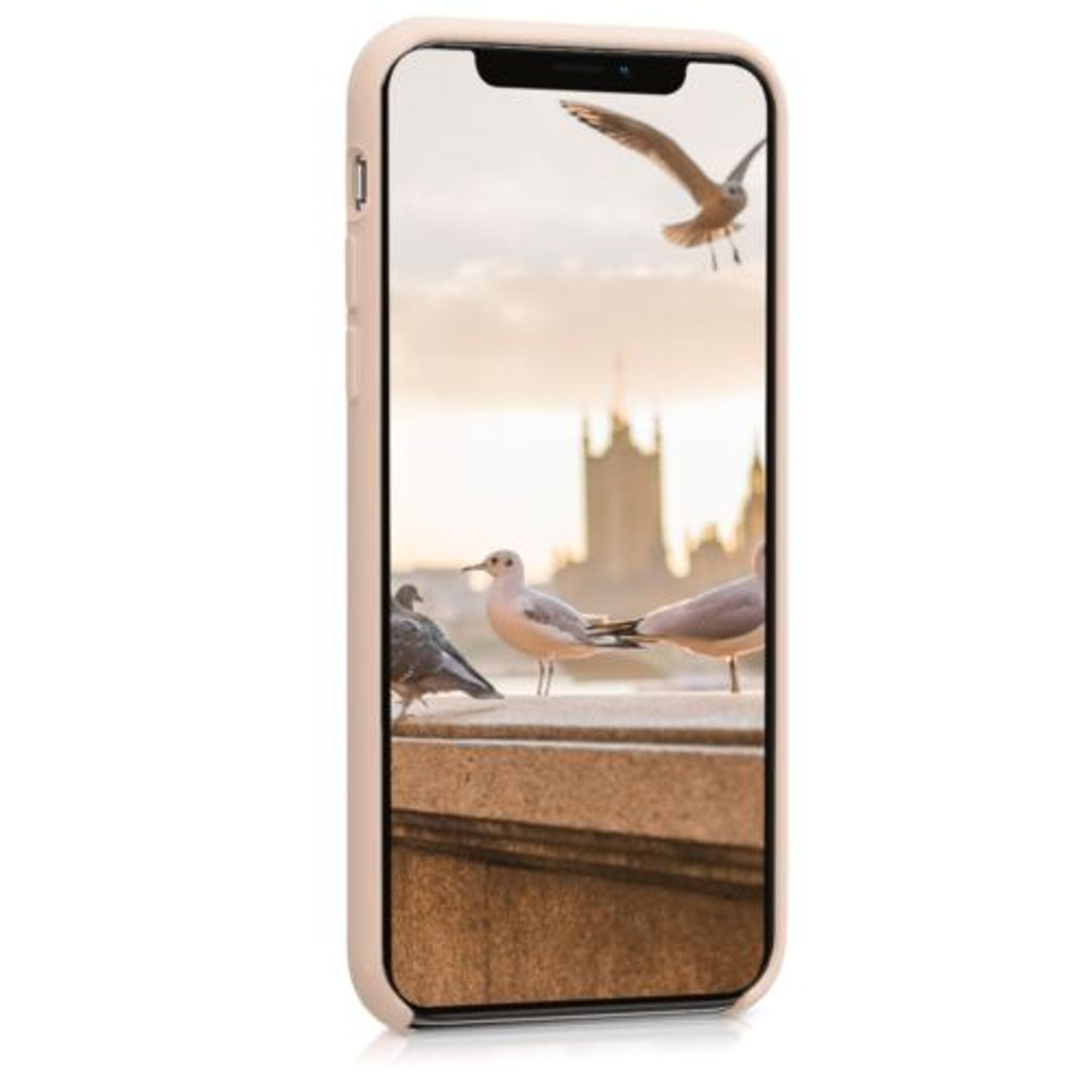 Husa pentru Apple iPhone X/iPhone XS, Silicon, Bej, 42495.154 fotografia produsului View 3 L
