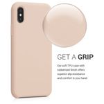 Husa pentru Apple iPhone X/iPhone XS, Silicon, Bej, 42495.154 fotografia produsului View 4 S