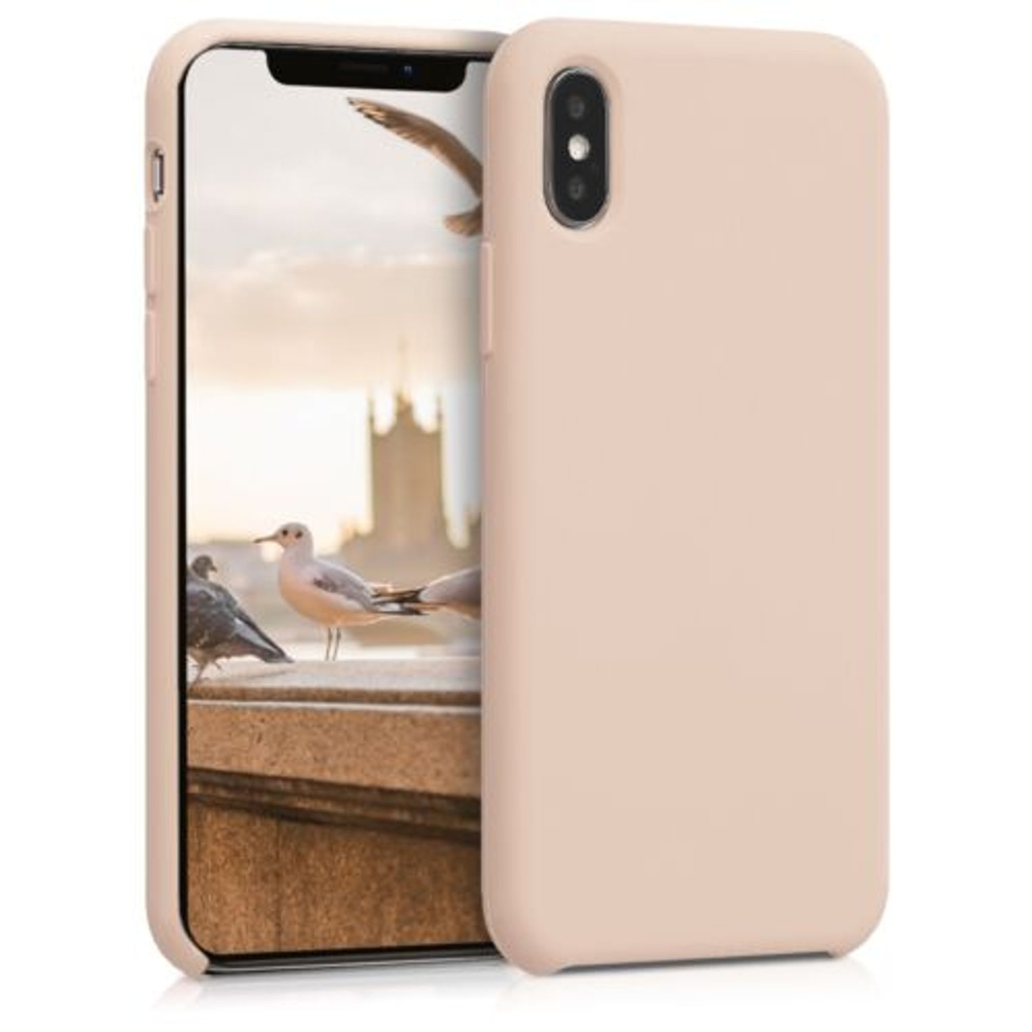 Husa pentru Apple iPhone X/iPhone XS, Silicon, Bej, 42495.154 fotografia produsului