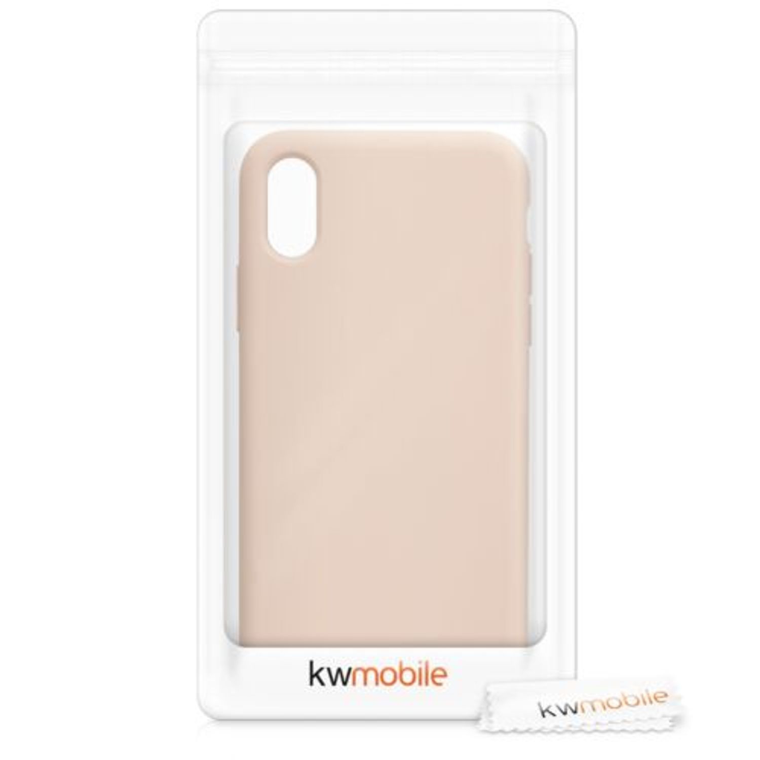 Husa pentru Apple iPhone X/iPhone XS, Silicon, Bej, 42495.154 fotografia produsului View 7 L