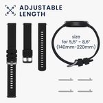 Set 2 curele pentru Willful Smartwatch/Fitnesstracker, Kwmobile, Negru/Maro, Silicon, 57791.03 fotografia produsului View 7 S