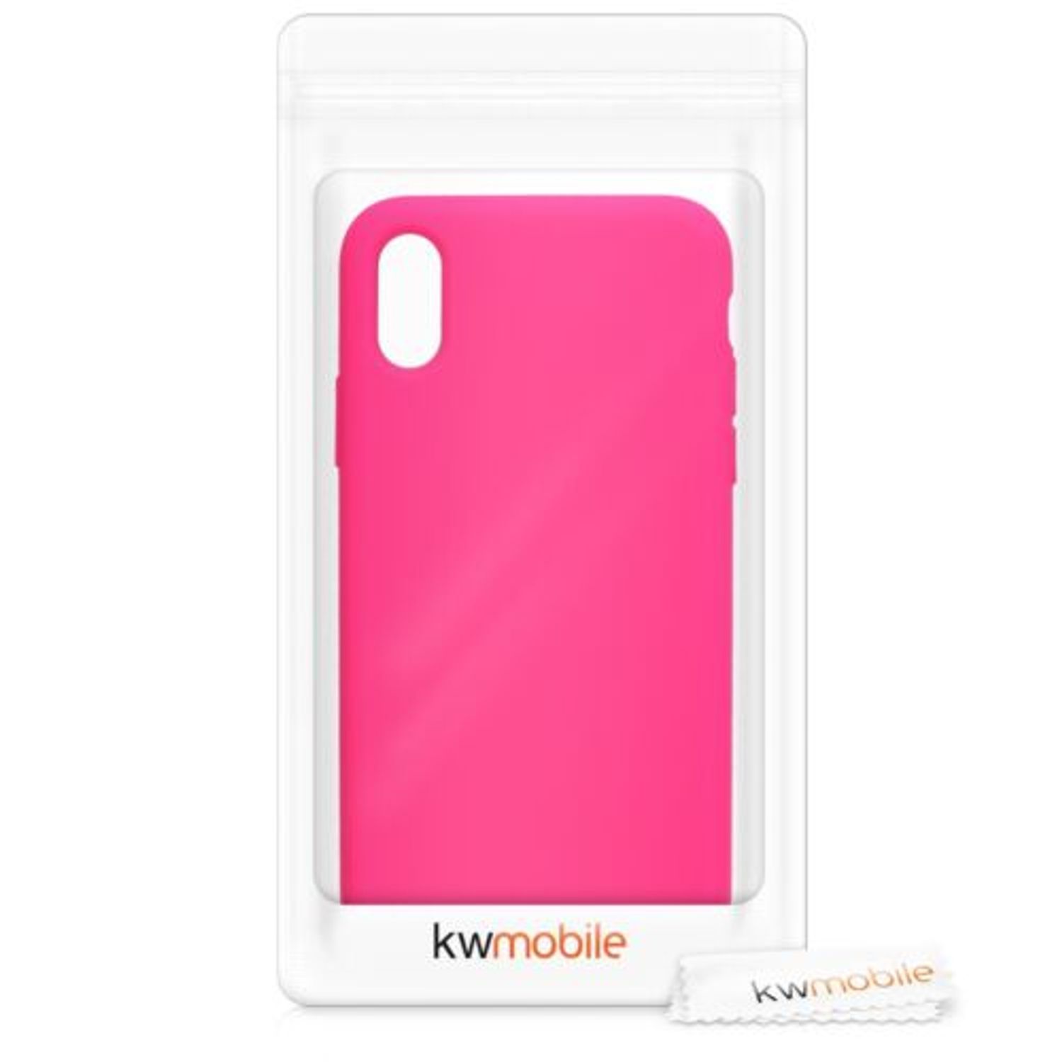 Husa pentru Apple iPhone X/iPhone XS, Silicon, Roz, 46313.08 fotografia produsului View 7 L