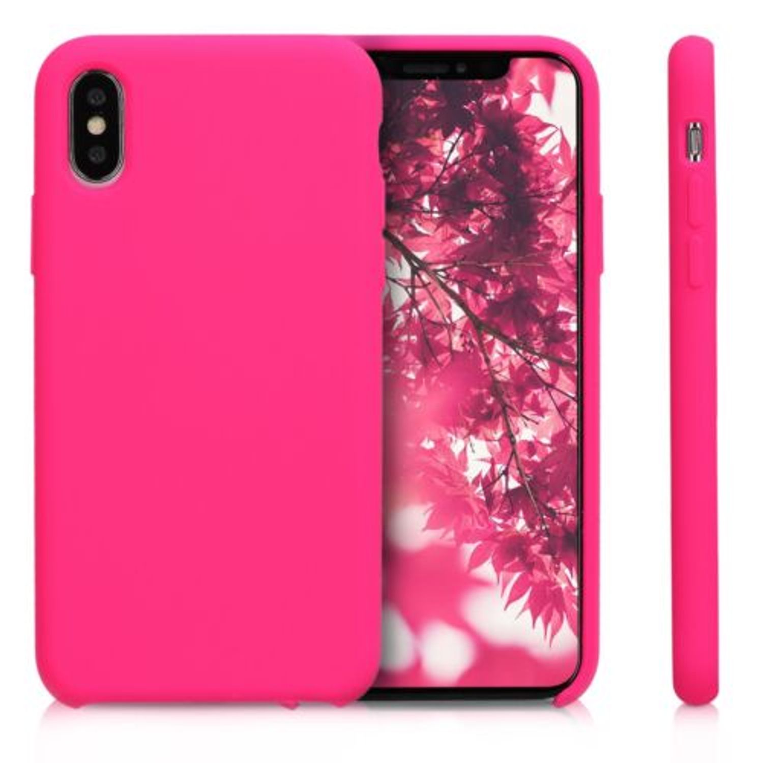 Husa pentru Apple iPhone X/iPhone XS, Silicon, Roz, 46313.08 fotografia produsului View 2 L
