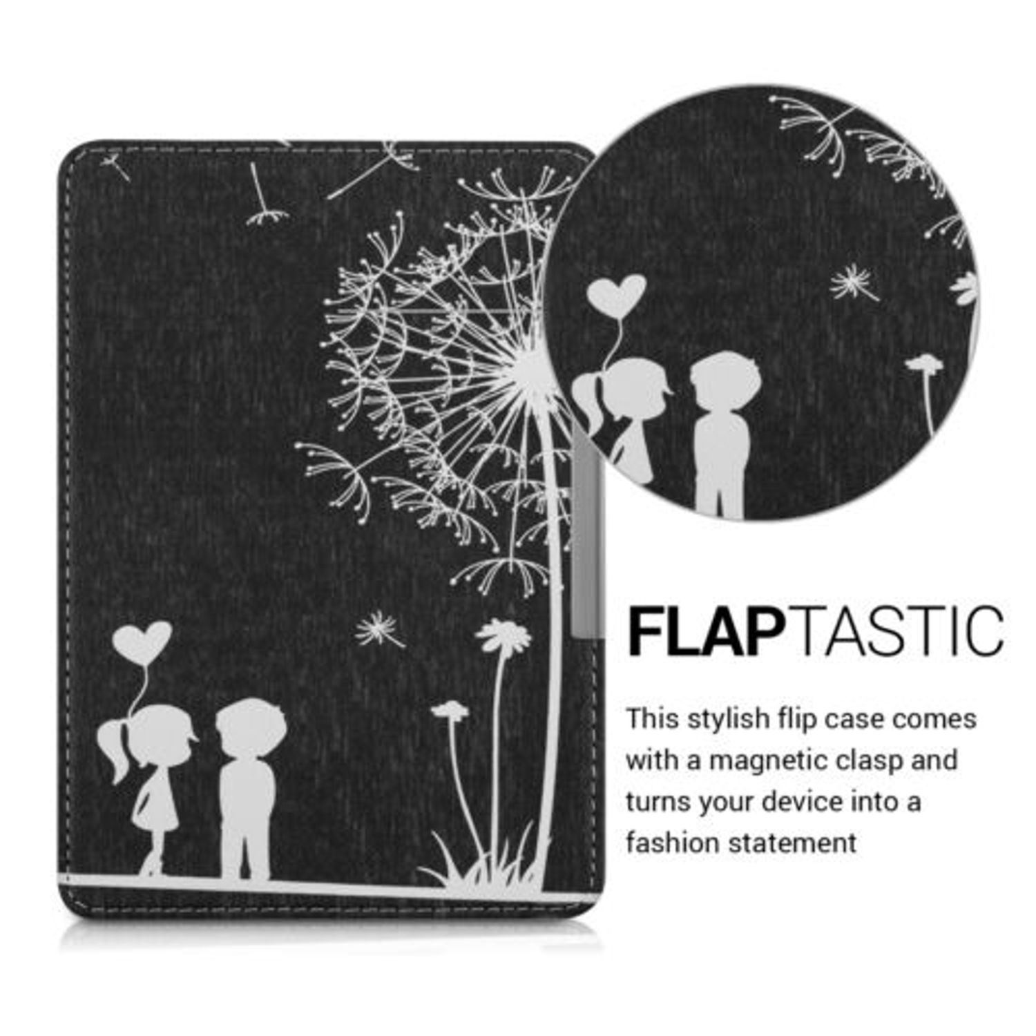 Husa pentru Kindle Paperwhite 7, Piele ecologica, Negru, 23136.17 fotografia produsului View 4 L