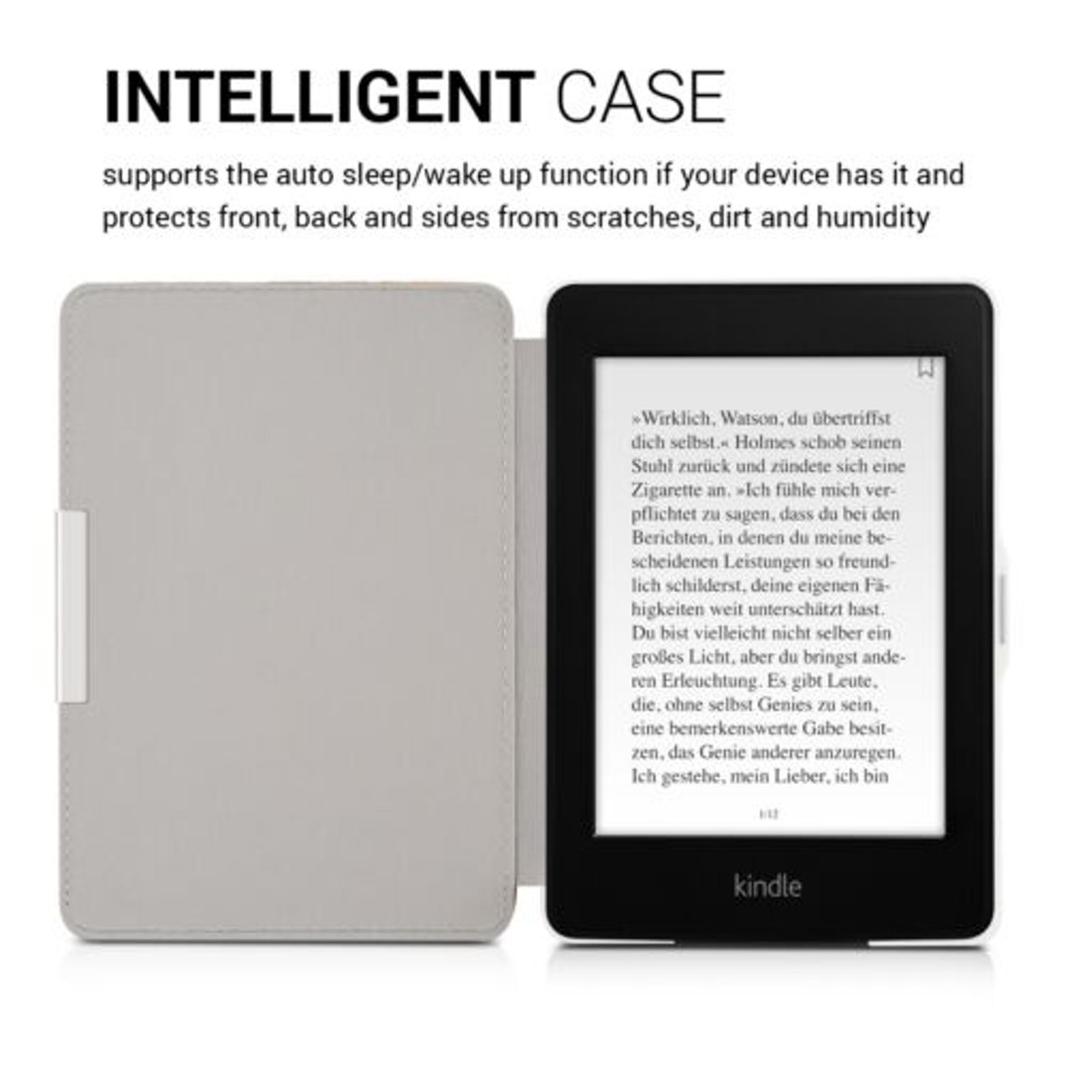 Husa pentru Kindle Paperwhite 7, Piele ecologica, Negru, 23136.17 fotografia produsului View 5 L