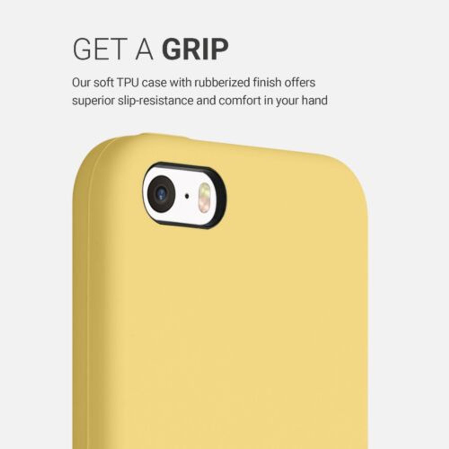 Husa pentru Apple iPhone 5/iPhone 5s/iPhone SE, Silicon, Galben, 42766.216 fotografia produsului View 6 L