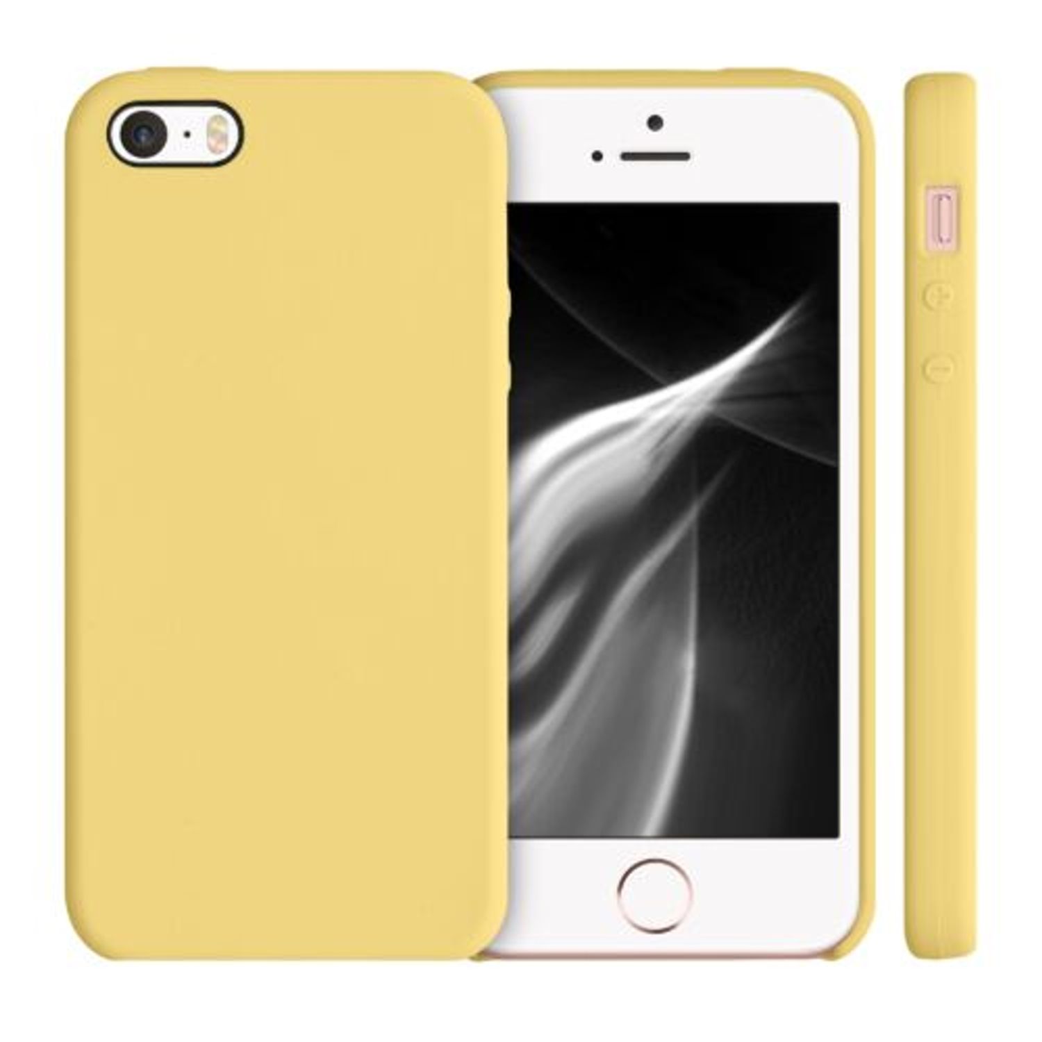Husa pentru Apple iPhone 5/iPhone 5s/iPhone SE, Silicon, Galben, 42766.216 fotografia produsului View 2 L
