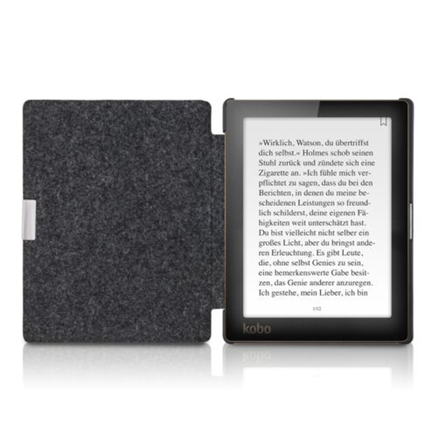 Husa pentru Kobo Aura Edition 1, Textil, Gri, 34346.19 fotografia produsului View 3 L