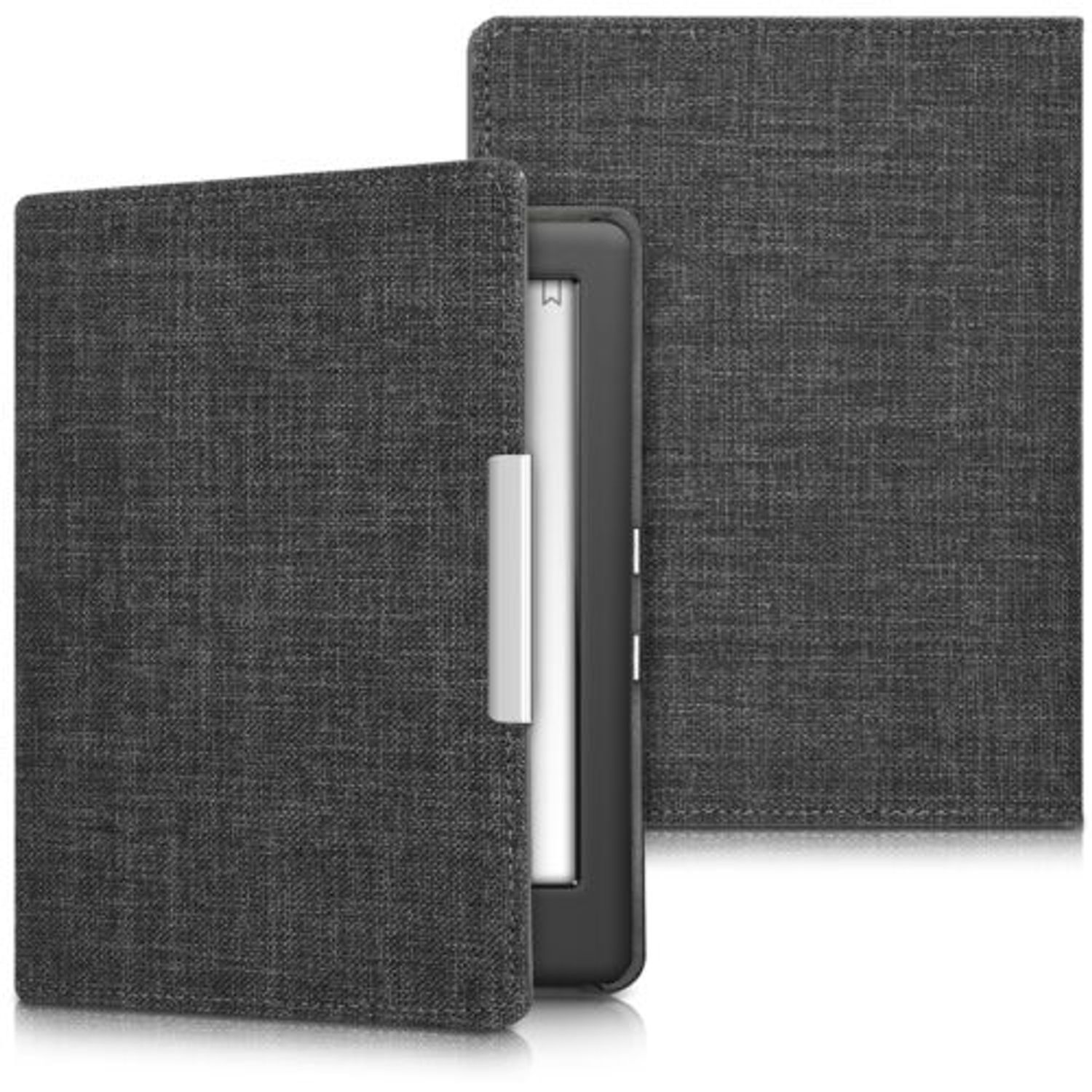 Husa pentru Kobo Glo HD/Touch 2.0, Textil, Gri, 43008.19 fotografia produsului View 2 L