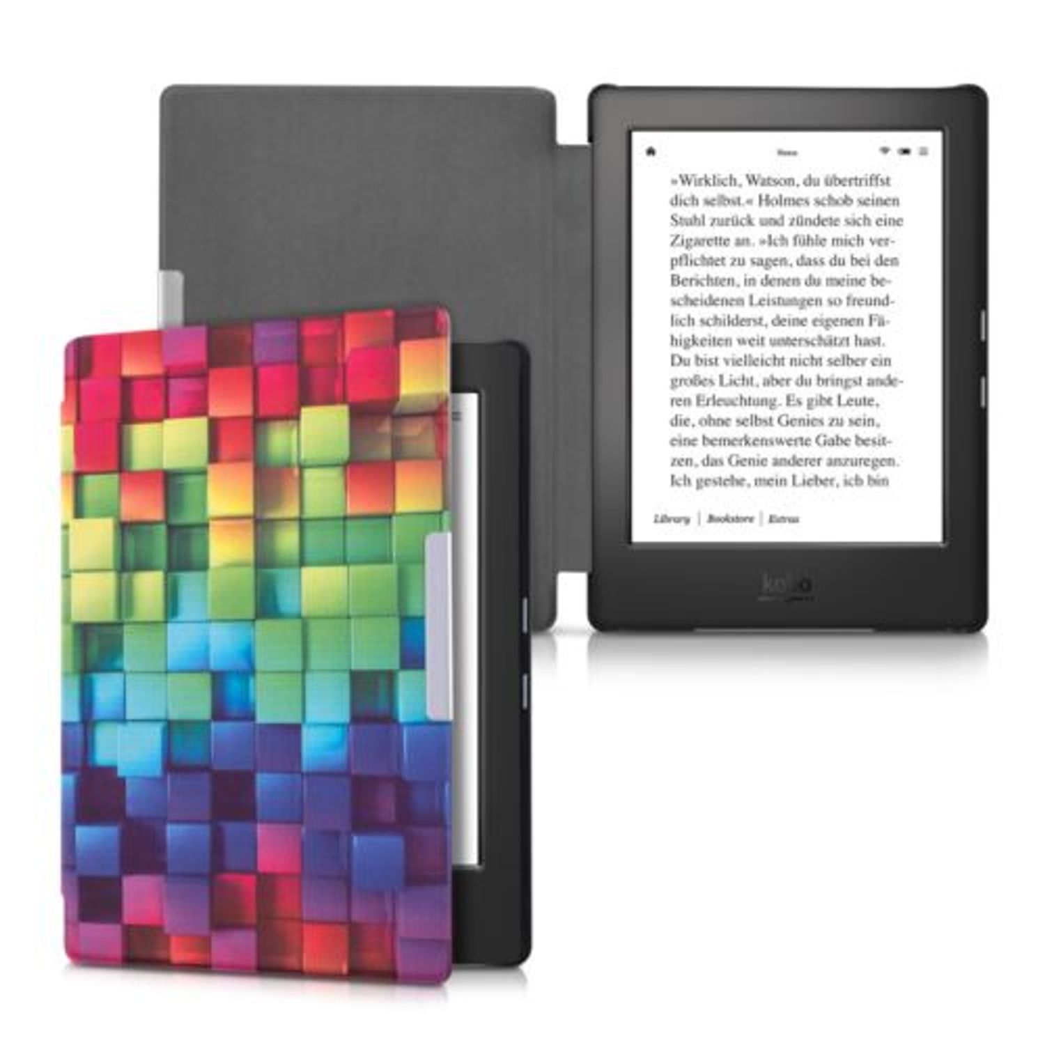 Husa pentru Kobo Aura H2O Edition 1, Piele ecologica, Multicolor, 31485.02 fotografia produsului View 2 L