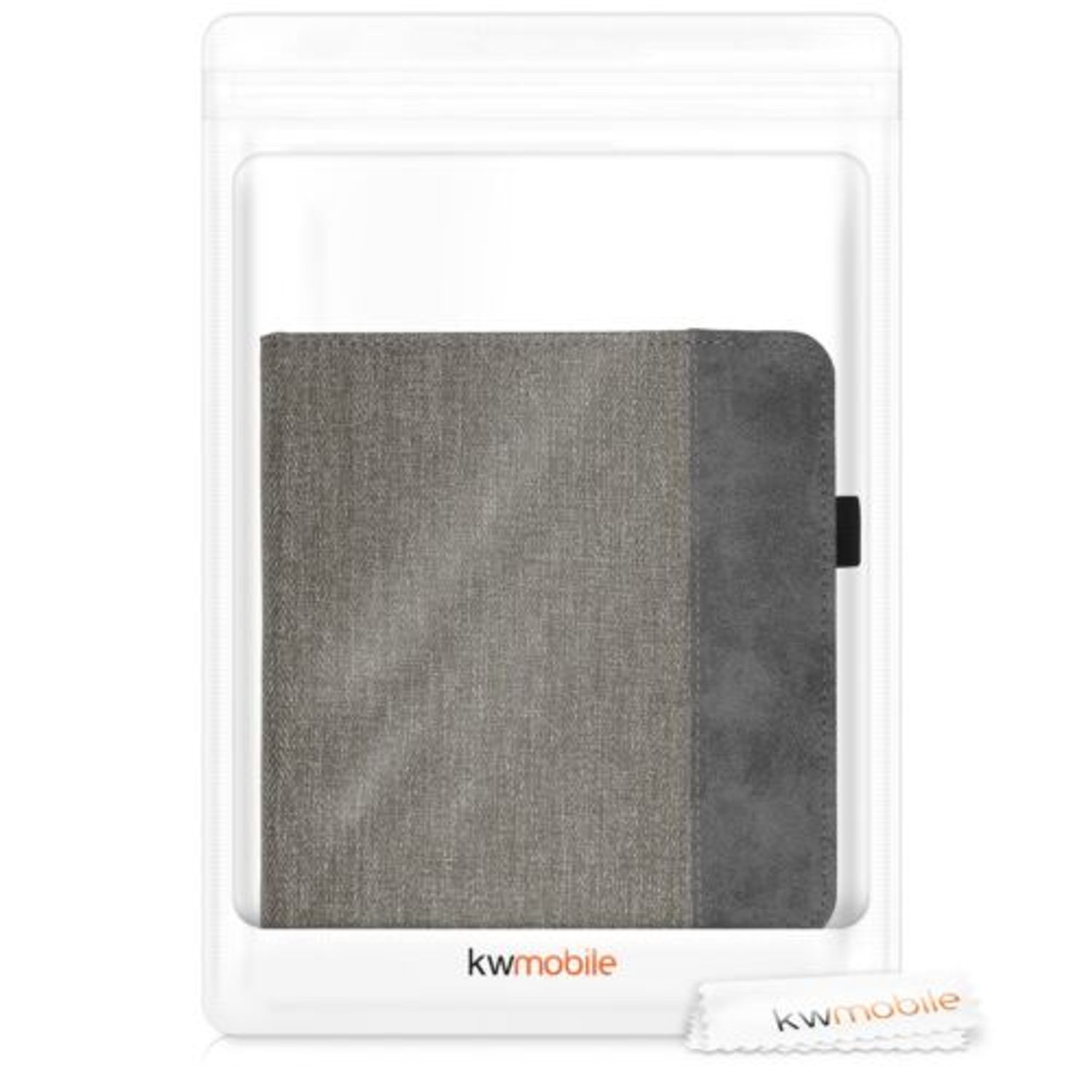 Husa pentru Tolino Vision 5, Textil, Gri, 50906.01 fotografia produsului View 8 L