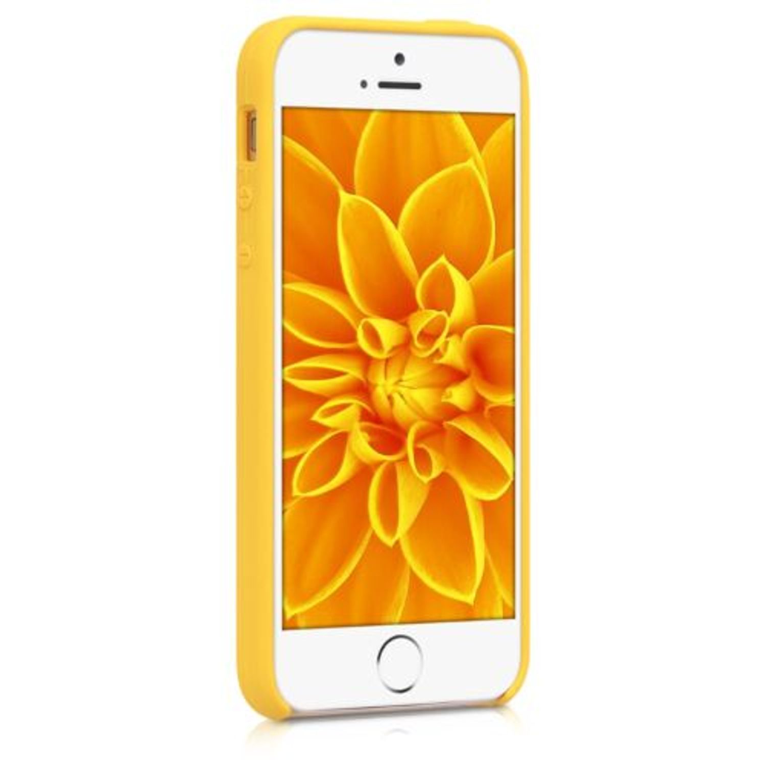 Husa pentru Apple iPhone 5/iPhone 5s/iPhone SE, Silicon, Galben, 42766.165 fotografia produsului View 3 L
