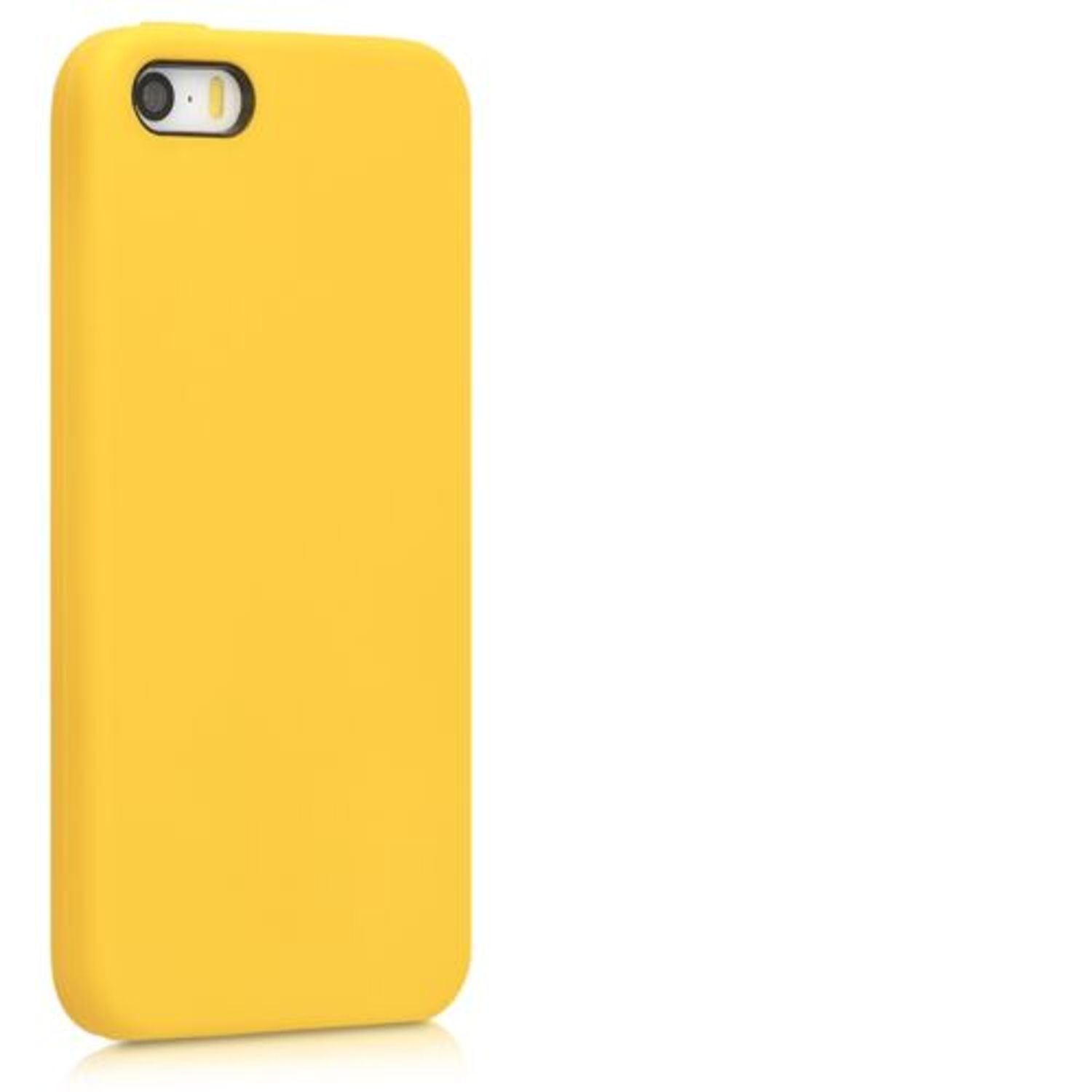 Husa pentru Apple iPhone 5/iPhone 5s/iPhone SE, Silicon, Galben, 42766.165 fotografia produsului View 8 L