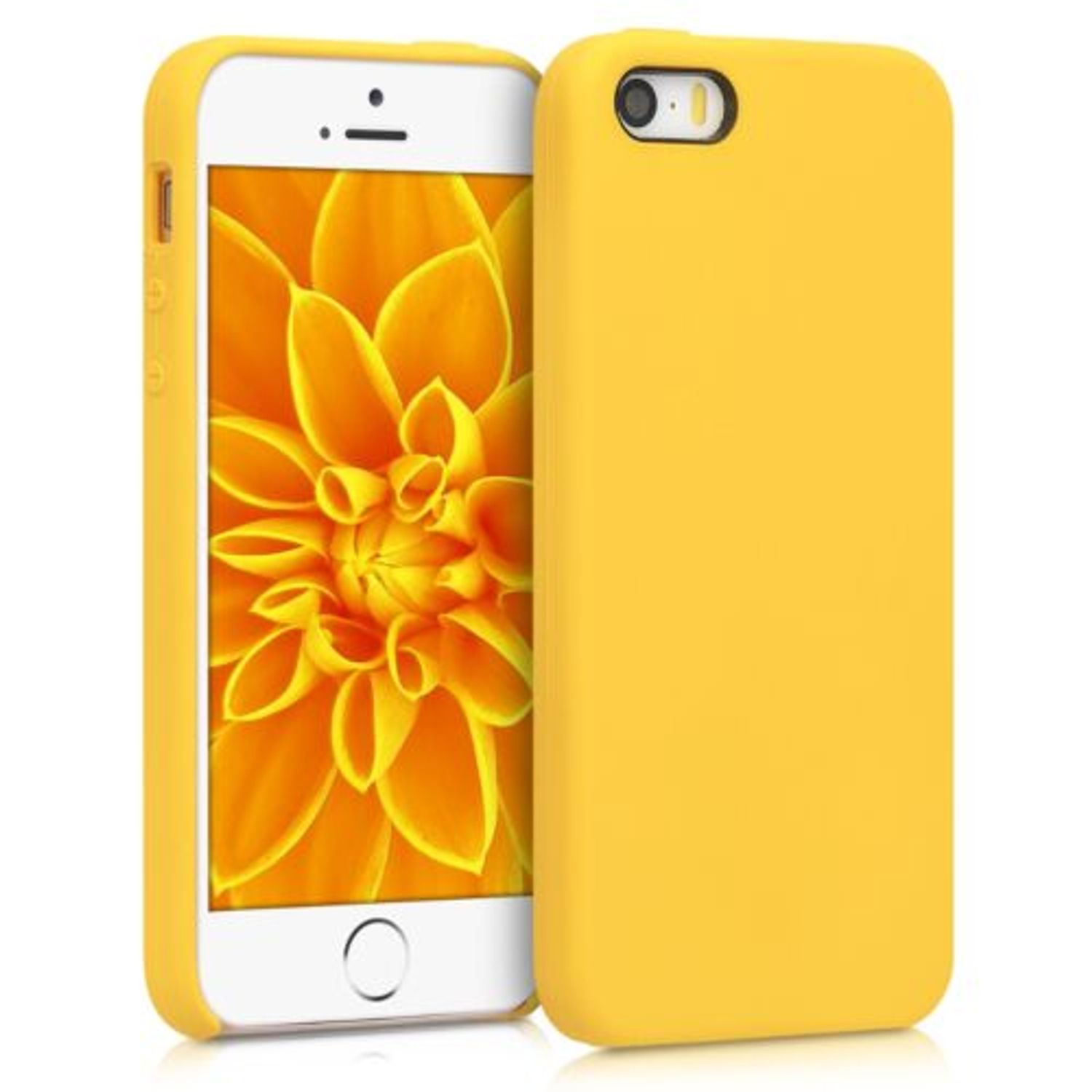 Husa pentru Apple iPhone 5/iPhone 5s/iPhone SE, Silicon, Galben, 42766.165 fotografia produsului