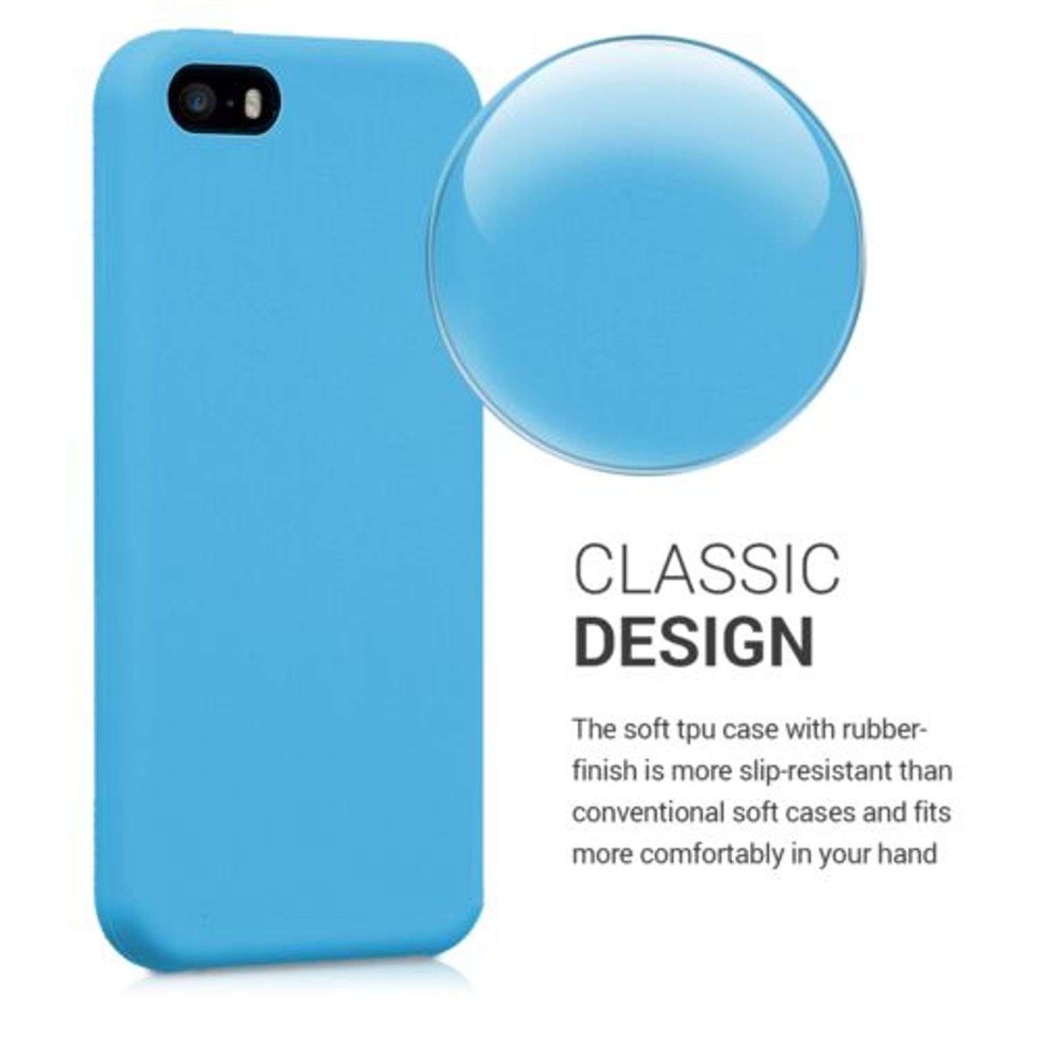 Husa pentru Apple iPhone 5/iPhone 5s/iPhone SE, Silicon, Albastru, 42766.23 fotografia produsului View 13 L