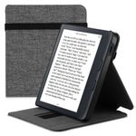 Husa pentru Kobo Libra 2, Kwmobile, Gri, Textil, 57174.22 fotografia produsului