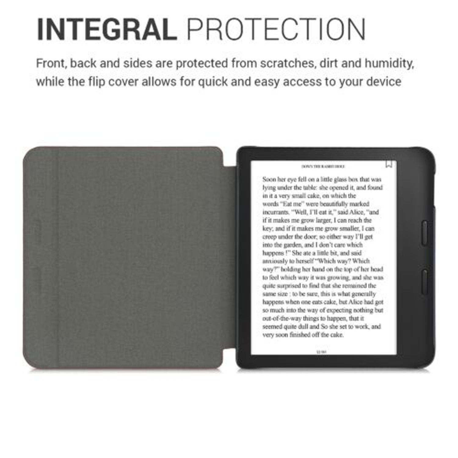 Husa pentru Kobo Libra 2, Kwmobile, Rosu, Textil, 57173.09 fotografia produsului View 5 L