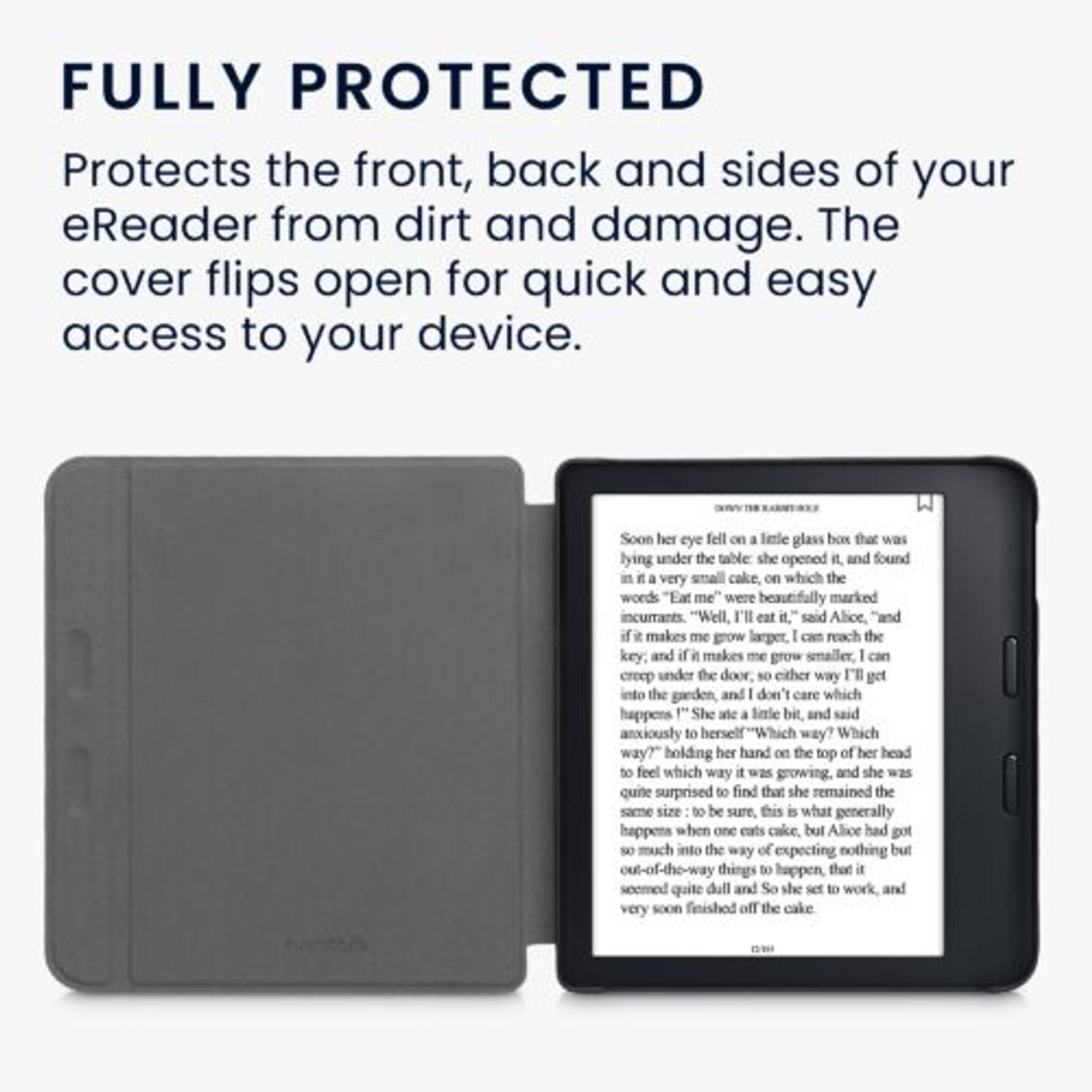 Husa pentru Kobo Libra 2, Kwmobile, Gri, Piele ecologica, 56574.73 fotografia produsului View 5 L