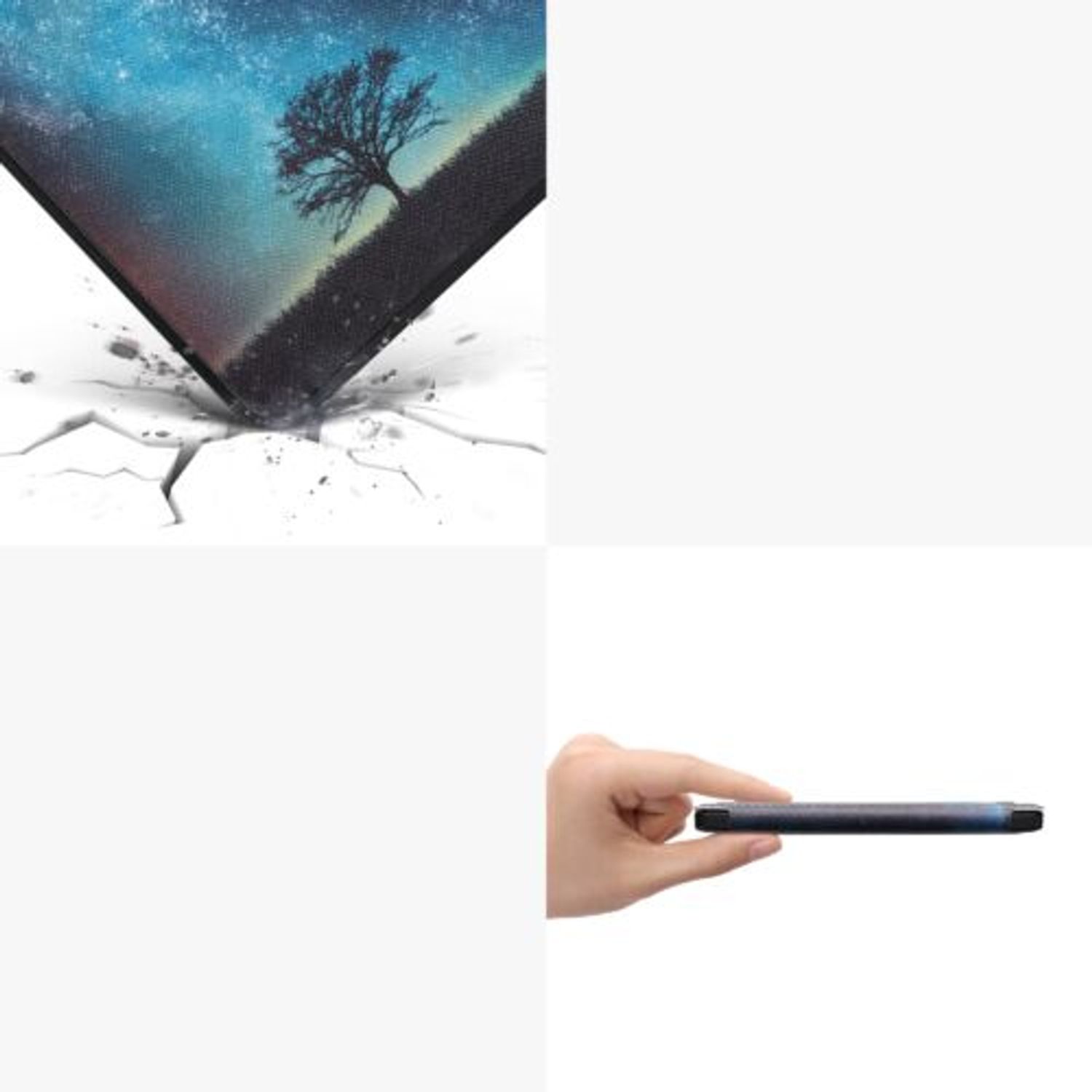 Husa pentru Kobo Libra 2, Kwmobile, Multicolor, Piele ecologica, 57845.03 fotografia produsului View 11 L