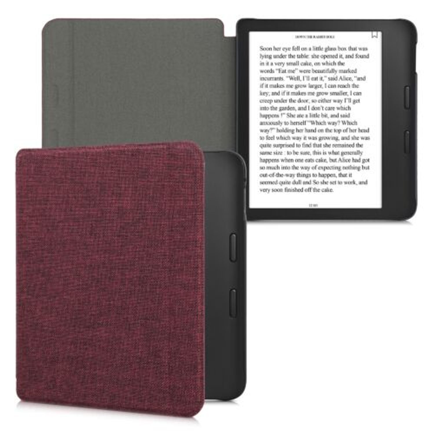 Husa pentru Kobo Libra 2, Kwmobile, Rosu, Textil, 57173.09 fotografia produsului