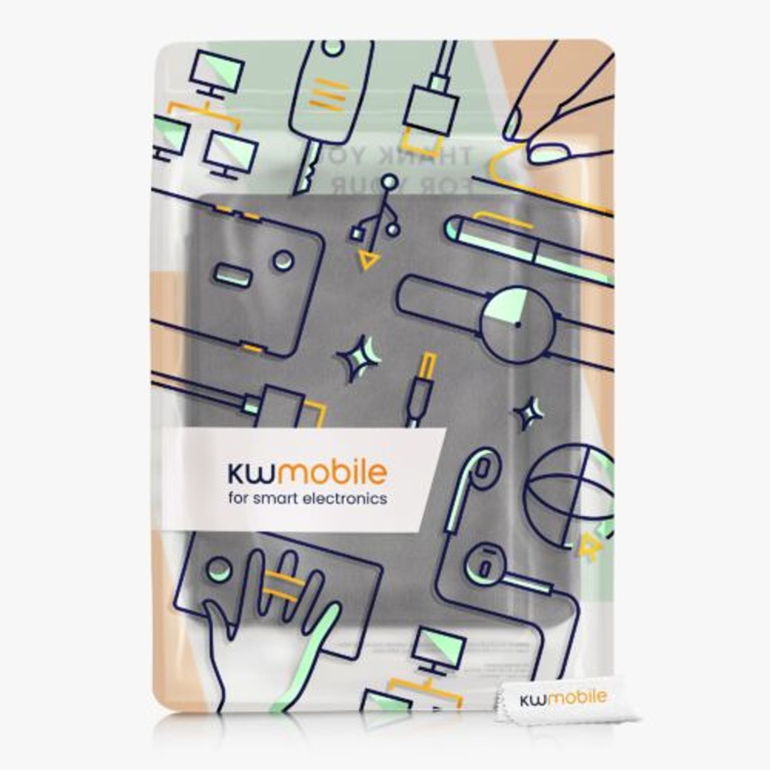 Husa pentru Kobo Libra 2, Kwmobile, Gri, Piele ecologica, 56574.73 fotografia produsului View 7 L