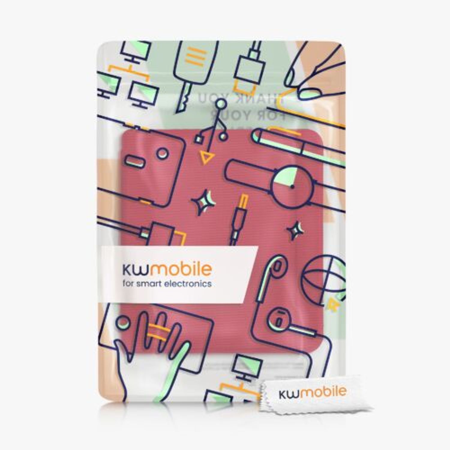 Husa pentru Tolino Vision 6, Kwmobile, Rosu, Nylon, 57197.09 fotografia produsului View 7 L