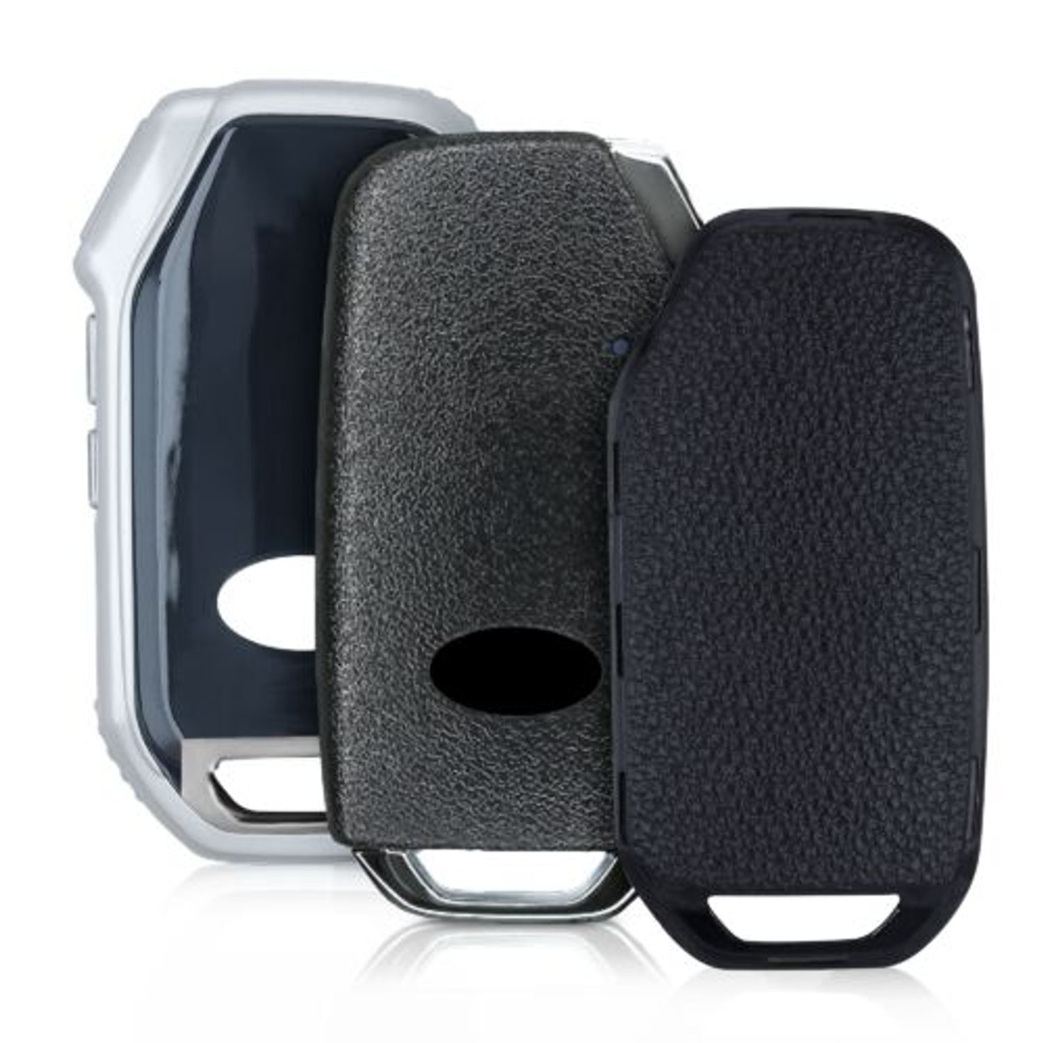 Husa Cheie Auto pentru Kia, 3 Butoane, Silicon, Silver, 54032.01 fotografia produsului View 5 L