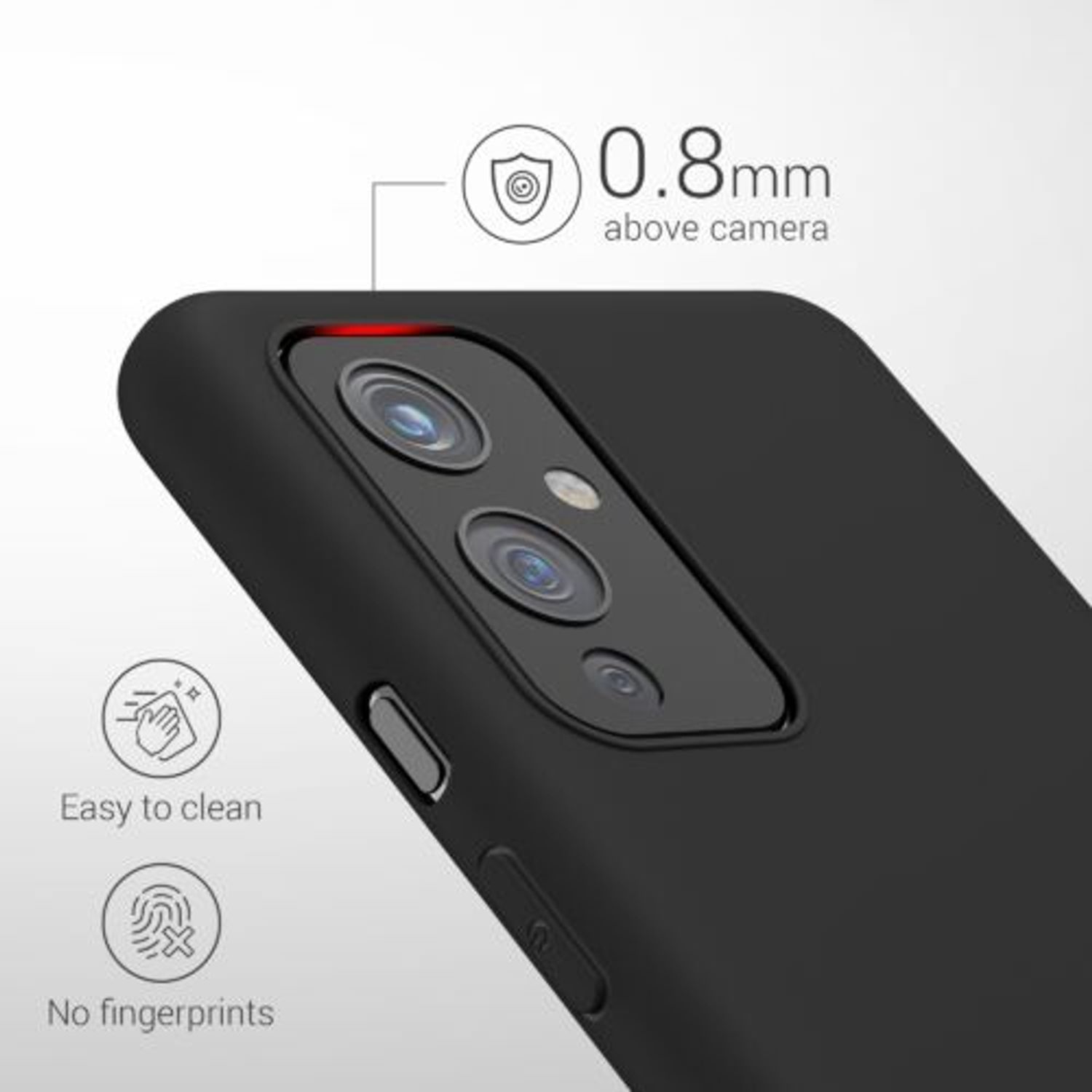 Husa pentru OnePlus 9, Silicon, Negru, 55726.47 fotografia produsului View 3 L