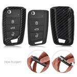 Husa Cheie Auto pentru VW, 3 Butoane, Plastic, Negru, 49668.01 fotografia produsului View 4 S