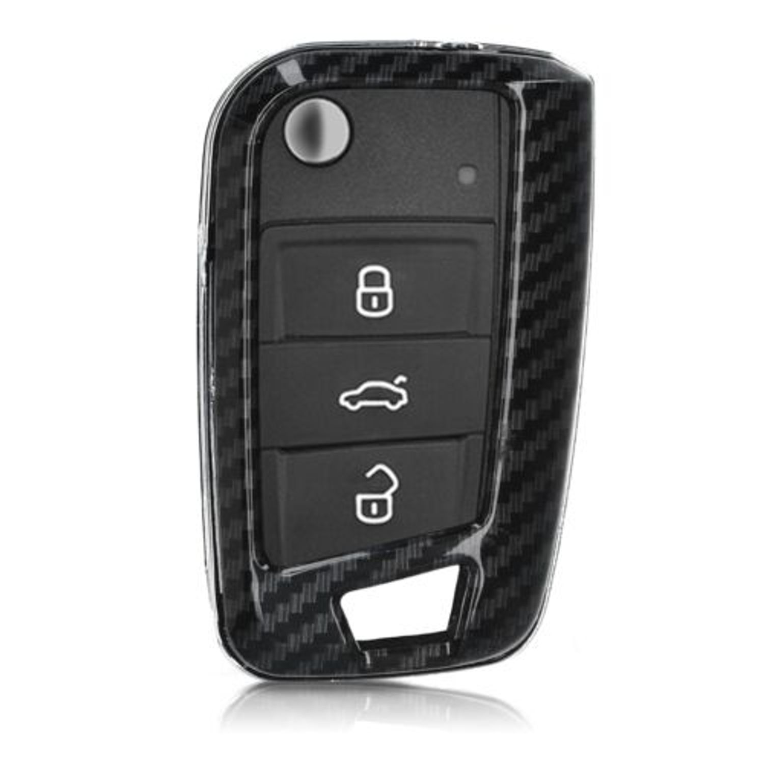 Husa Cheie Auto pentru VW, 3 Butoane, Plastic, Negru, 49668.01 fotografia produsului View 5 L