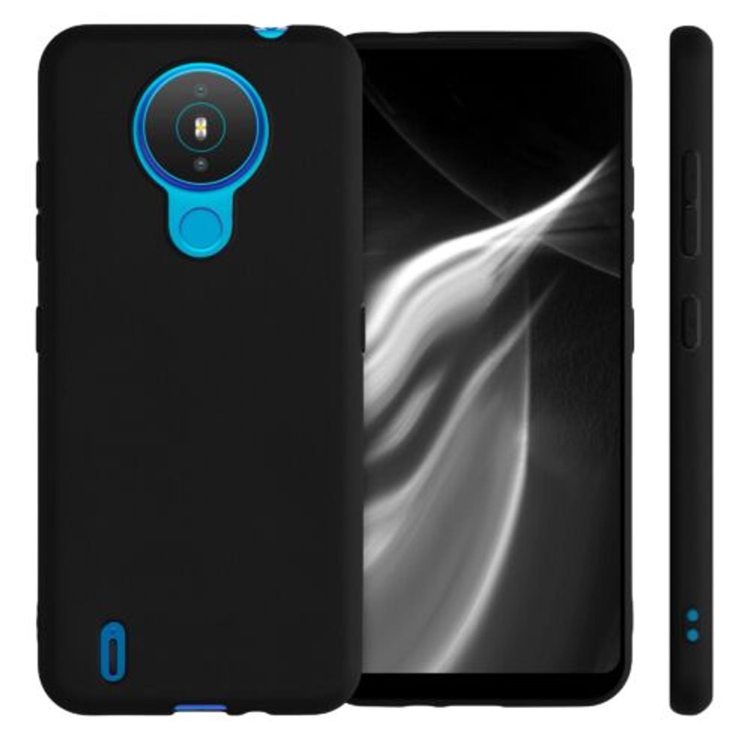 Husa pentru Nokia 1.4, Silicon, Negru, 54468.01 fotografia produsului View 2 L