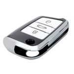 Husa Cheie Auto pentru VW, 3 Butoane, Silicon, Silver, 48037.35 fotografia produsului View 2 S